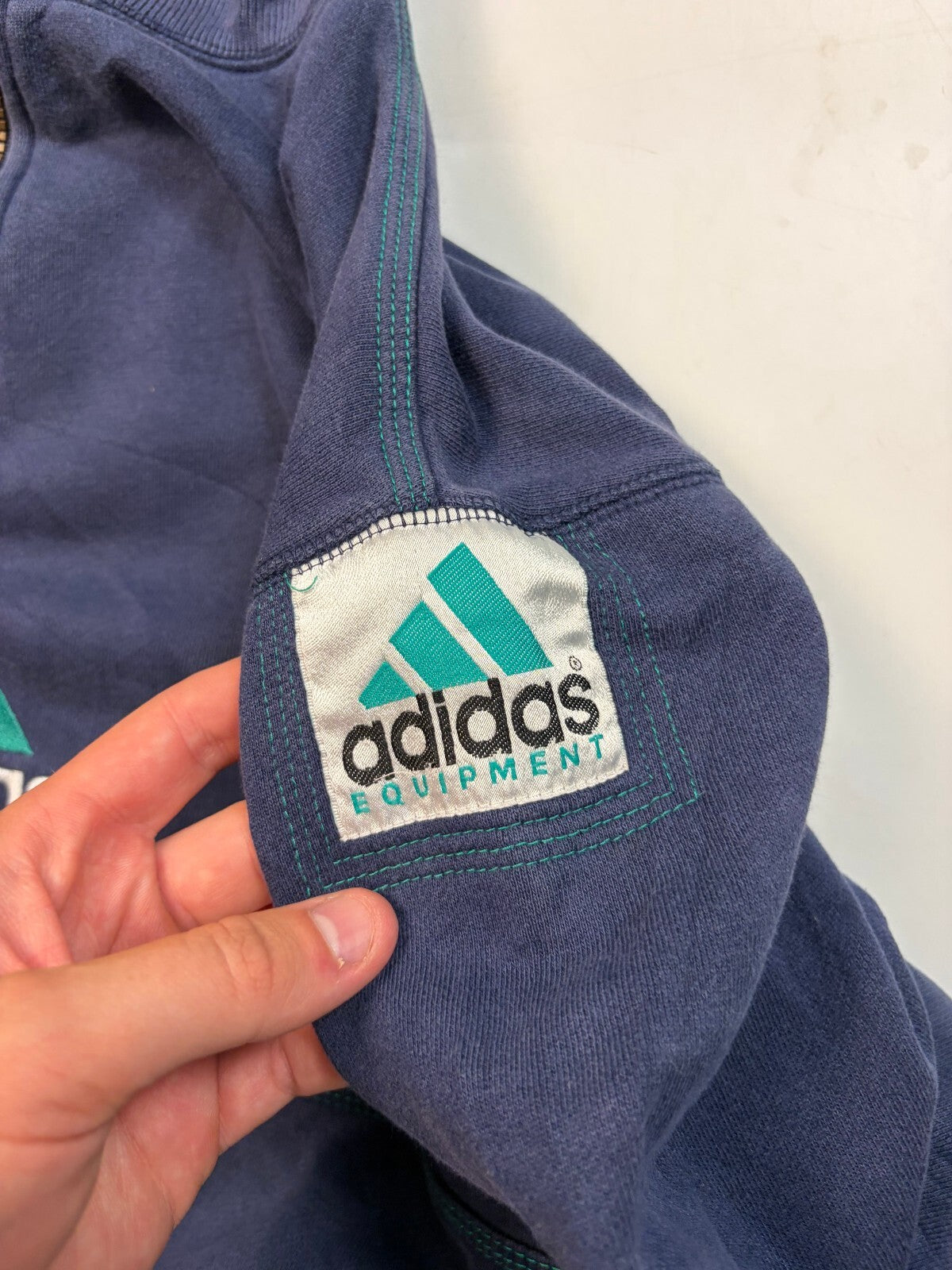 Vintage 90s Adidas equipment quarter zip sweatshirt (S)