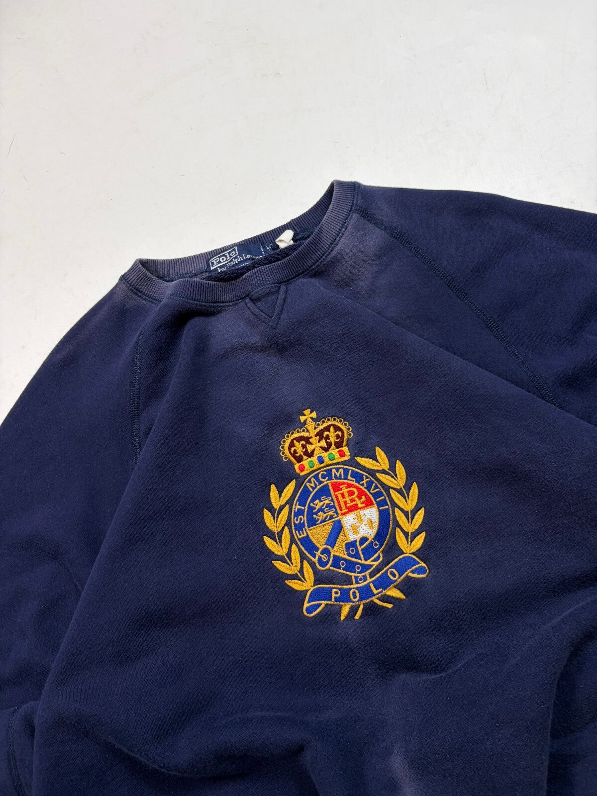 Vintage 90s Polo Ralph Lauren centre logo sweatshirt (L)