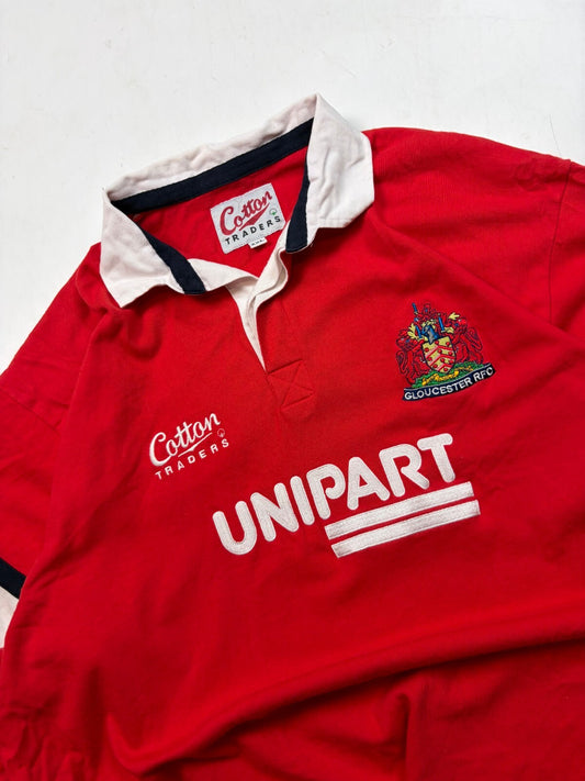 Vintage Gloucester 2000/01 Cotton Traders rugby union shirt (XXL)