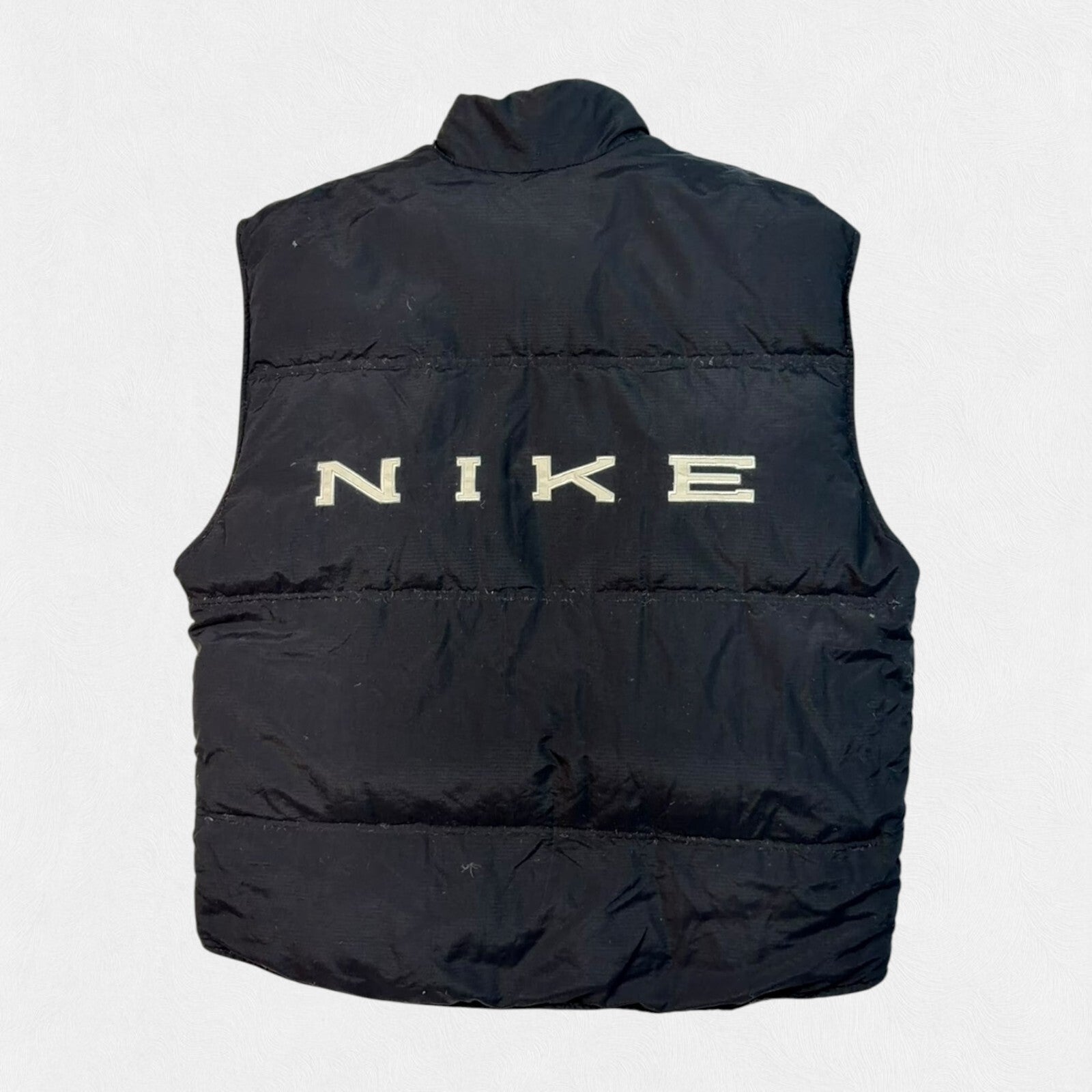Vintage 90s Nike reversible gilet puffer jacket (L)
