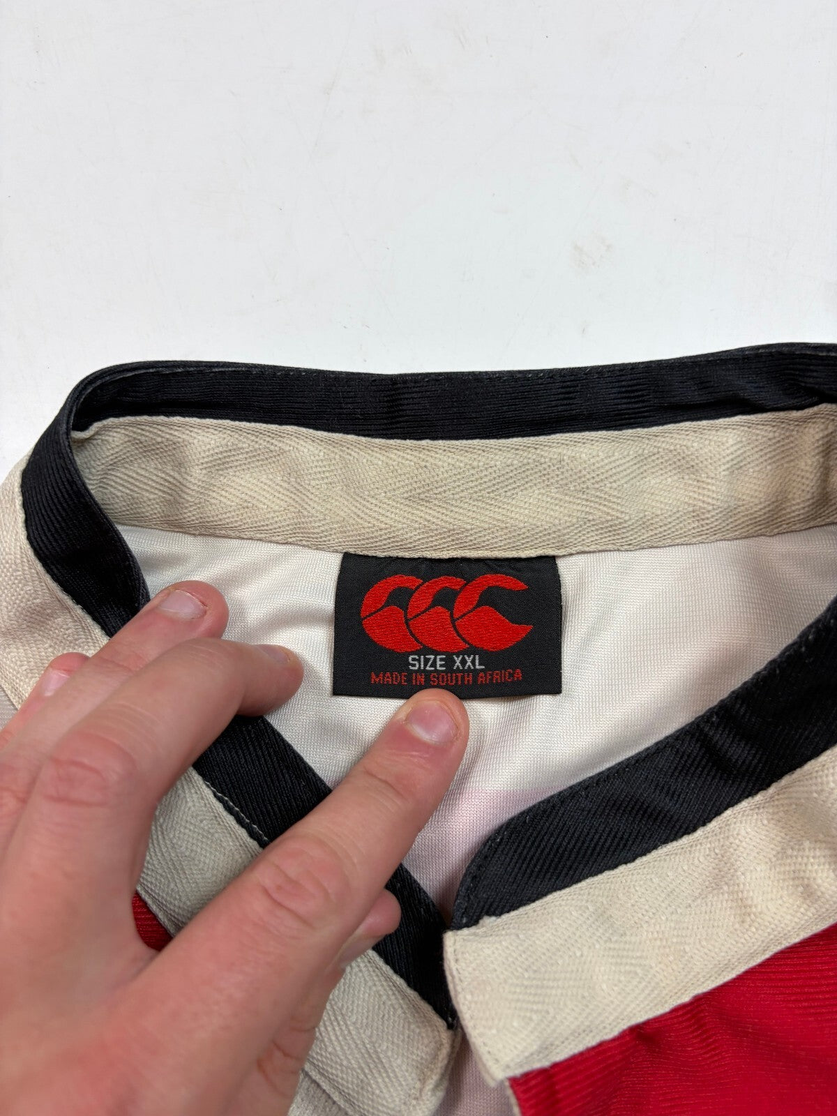 Vintage 2000s Stockport Canterbury match worn rugby shirt (XXL)
