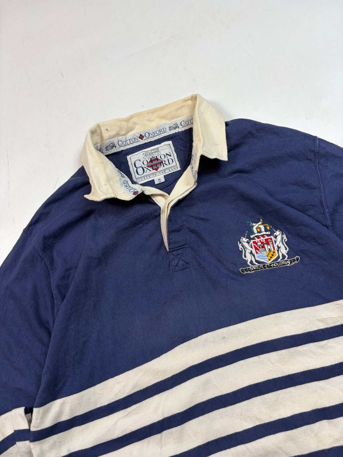Vintage 90s Bristol Cotton Oxford away rugby union shirt (XL)