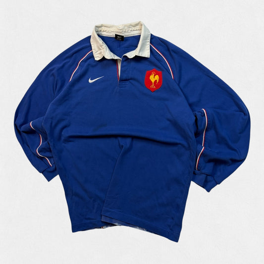 Vintage France 2001-03 Nike rugby union shirt blue (L)
