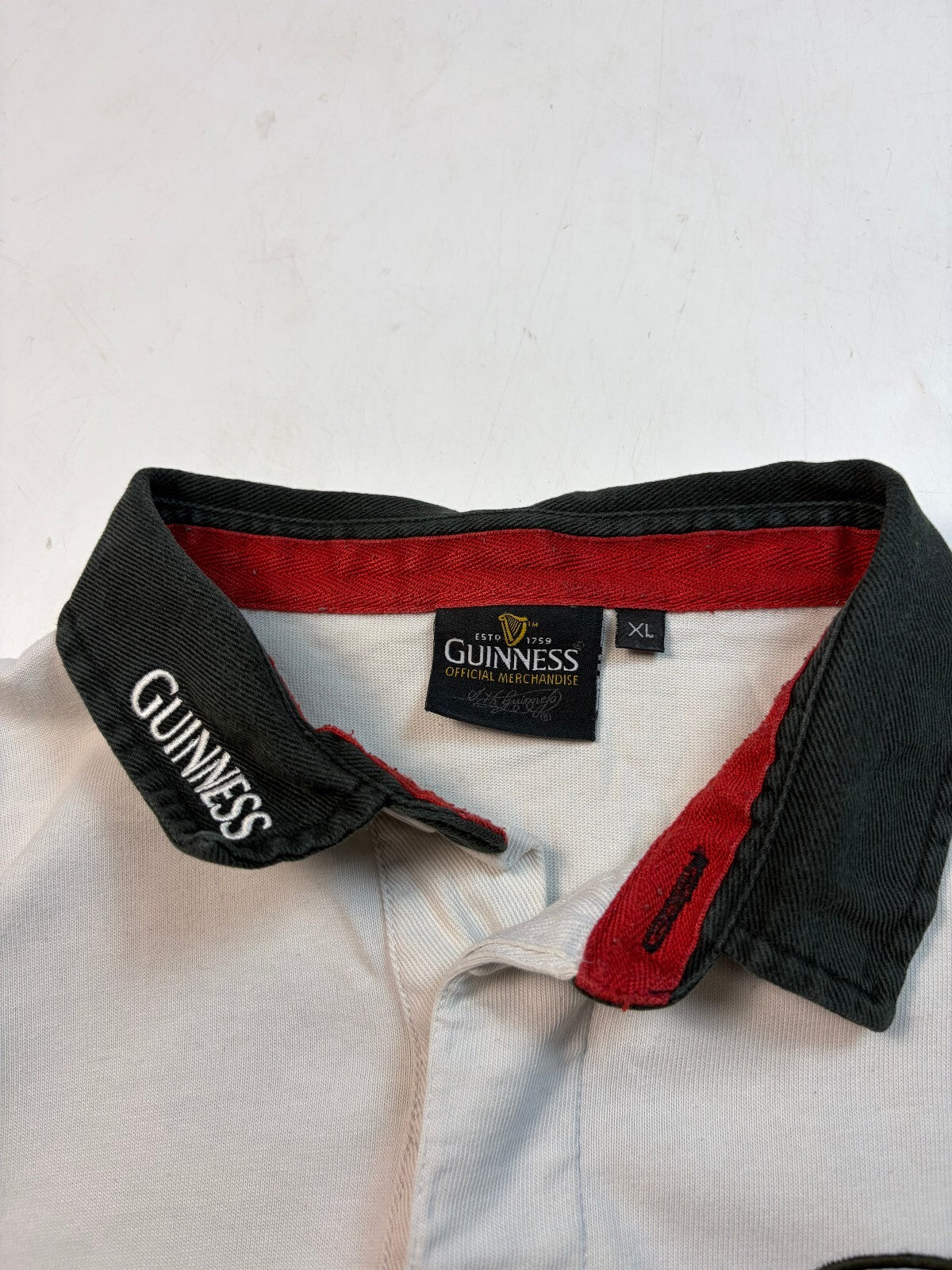 Vintage Guinness premiership Cotton Traders rugby polo shirt (XL)