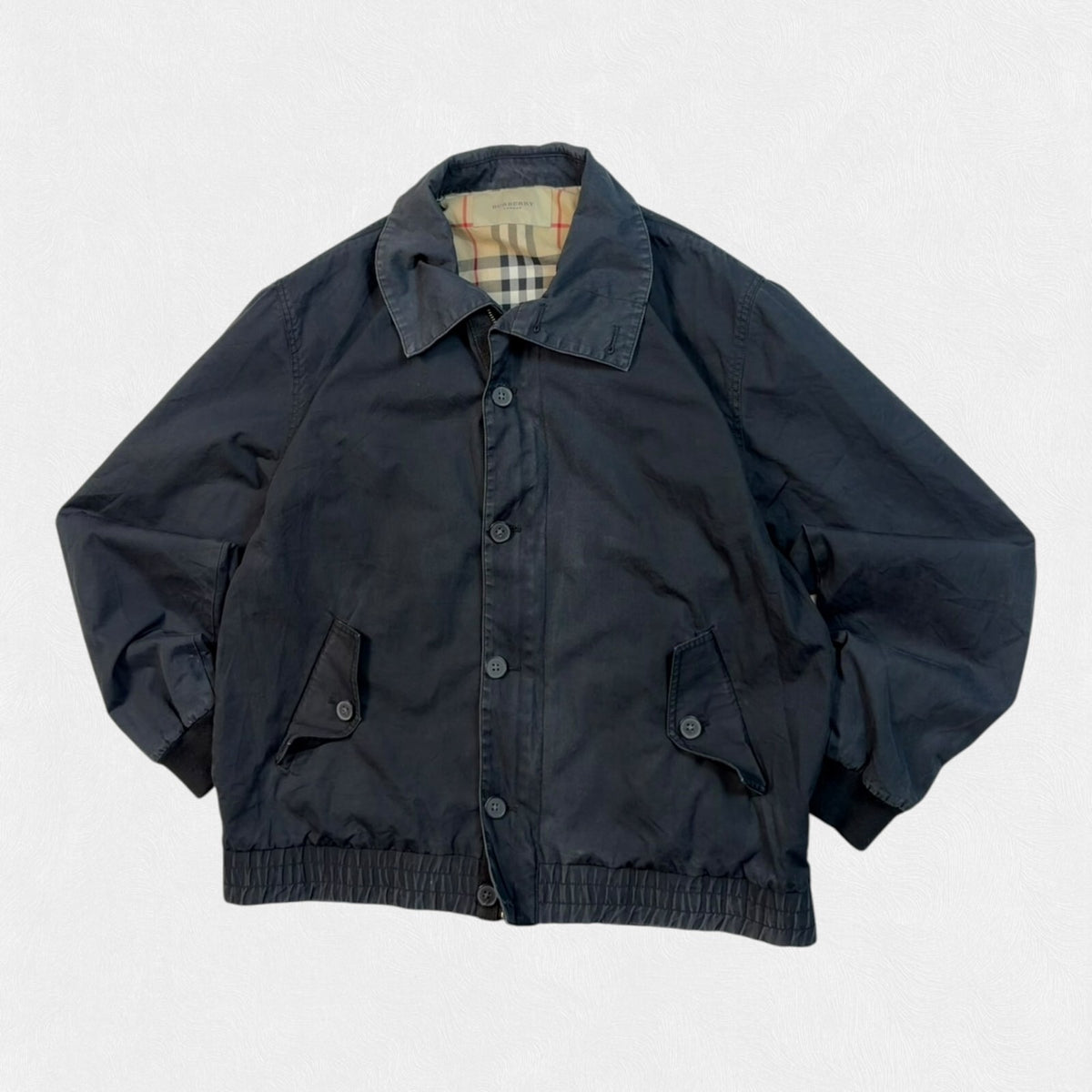 Burberry collared button up harrington jacket (L)
