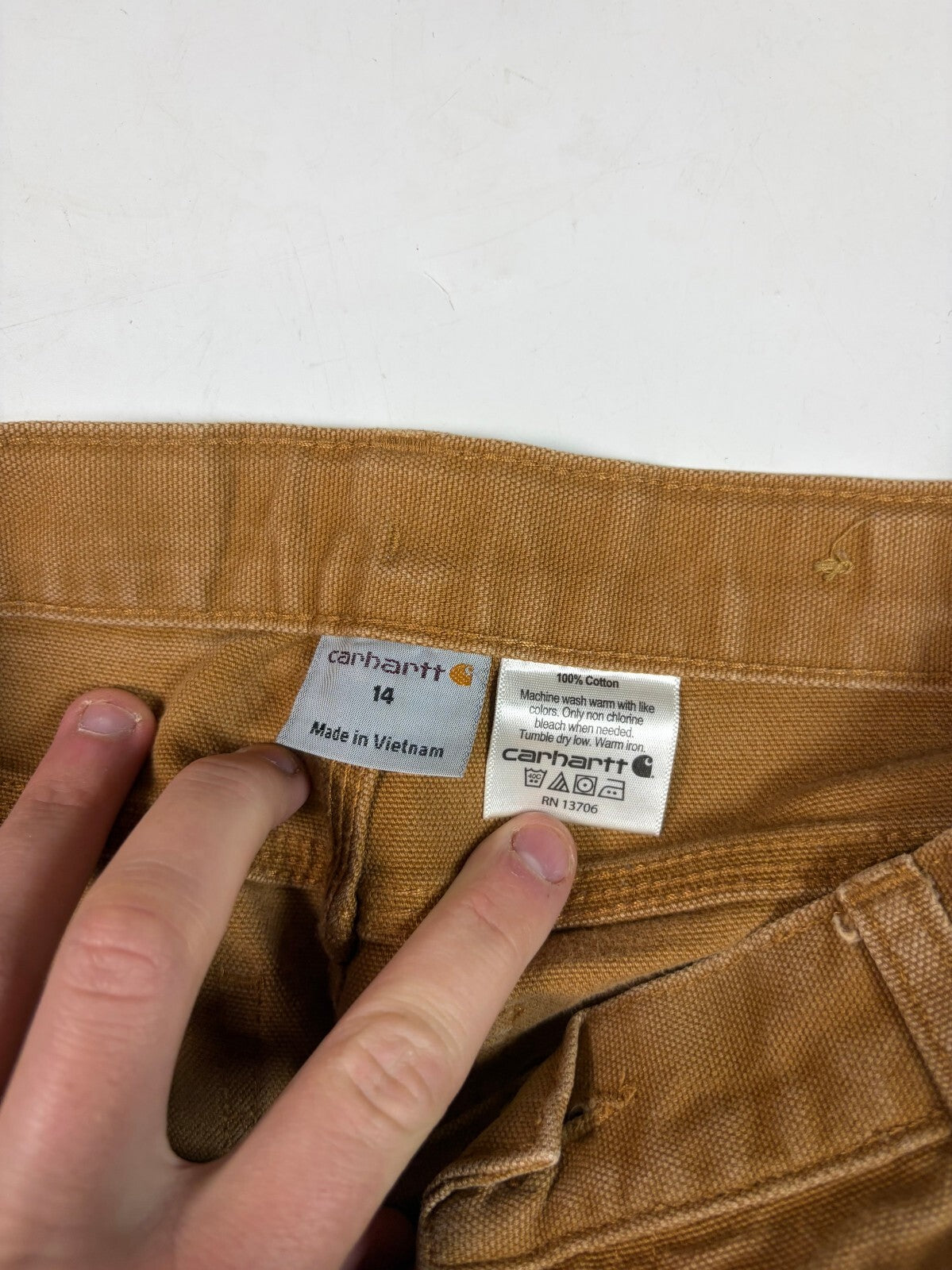 Vintage Women's Carhartt baggy carpenter pants (14)