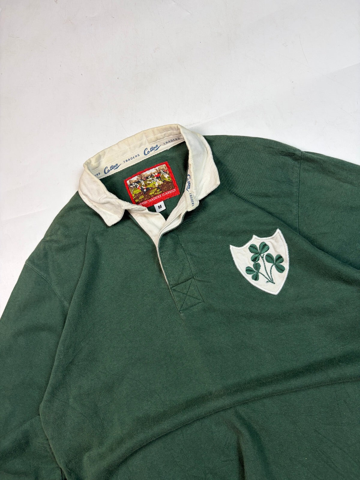 Vintage 90s Ireland Cotton Traders rugby union shirt (M)