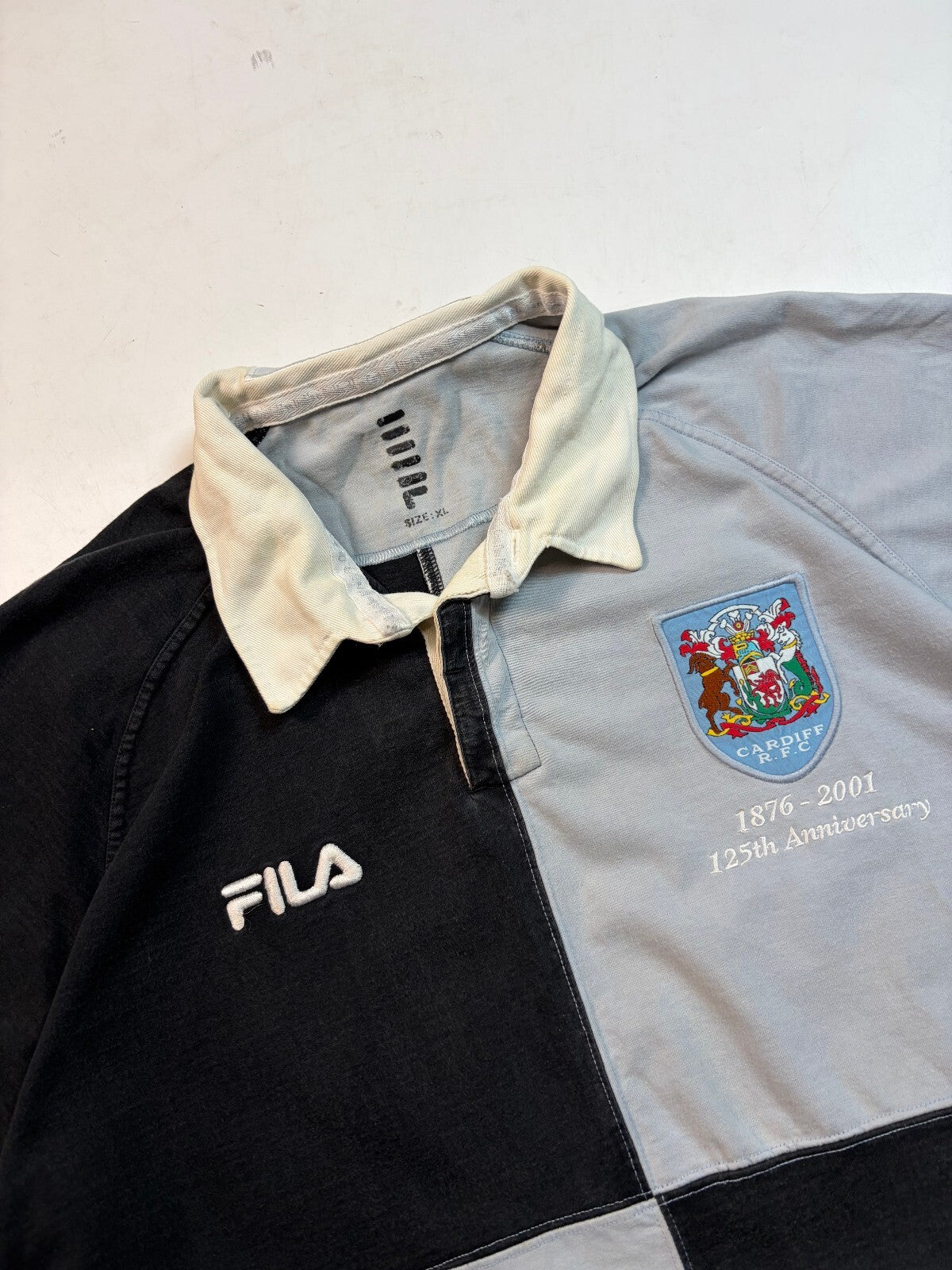 Vintage Cardiff RFC 2000/01 Fila rugby union shirt (XL)