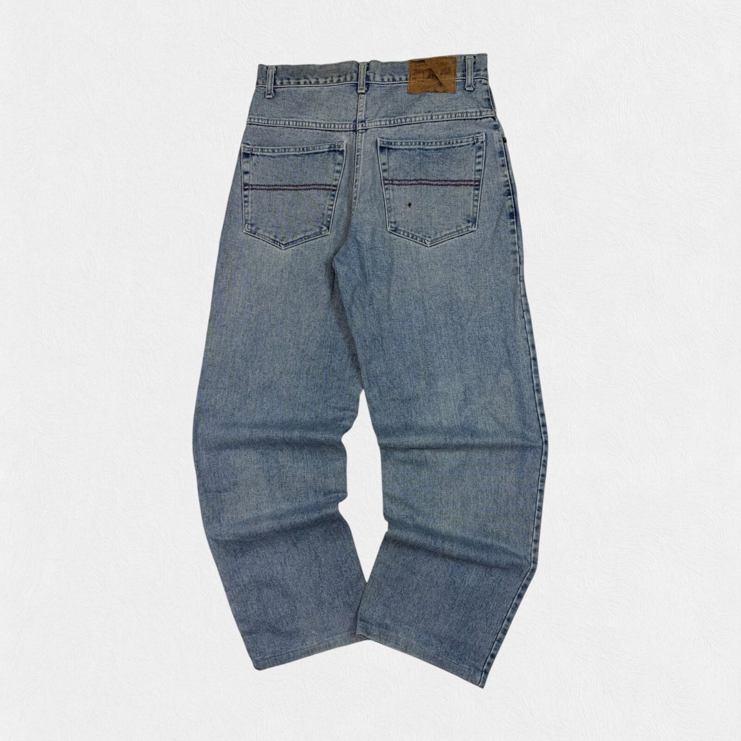 Stussy Big Ol red baggy denim jeans (W28)