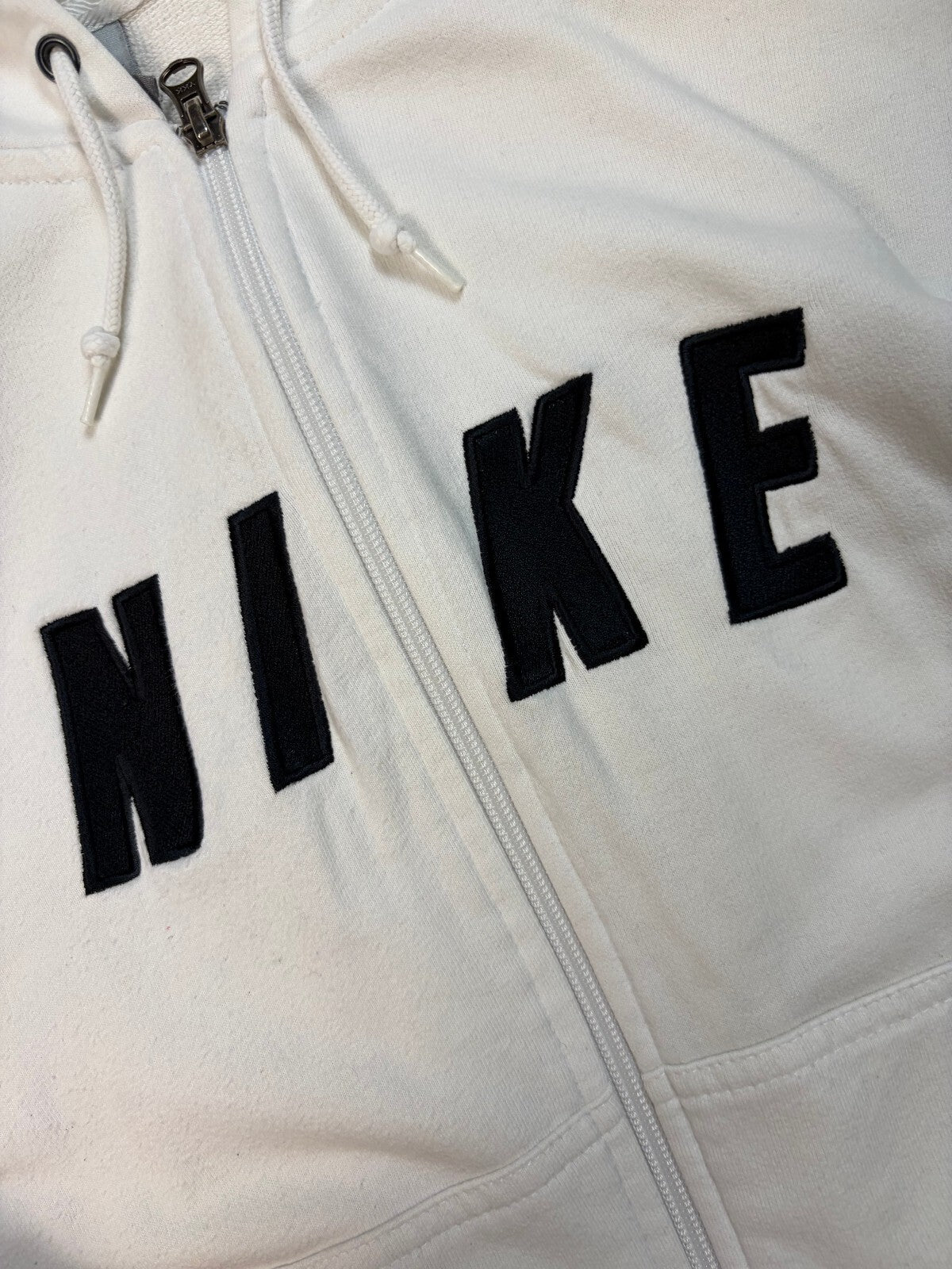 Vintage Y2K Nike spell out zip up hoodie (XL)