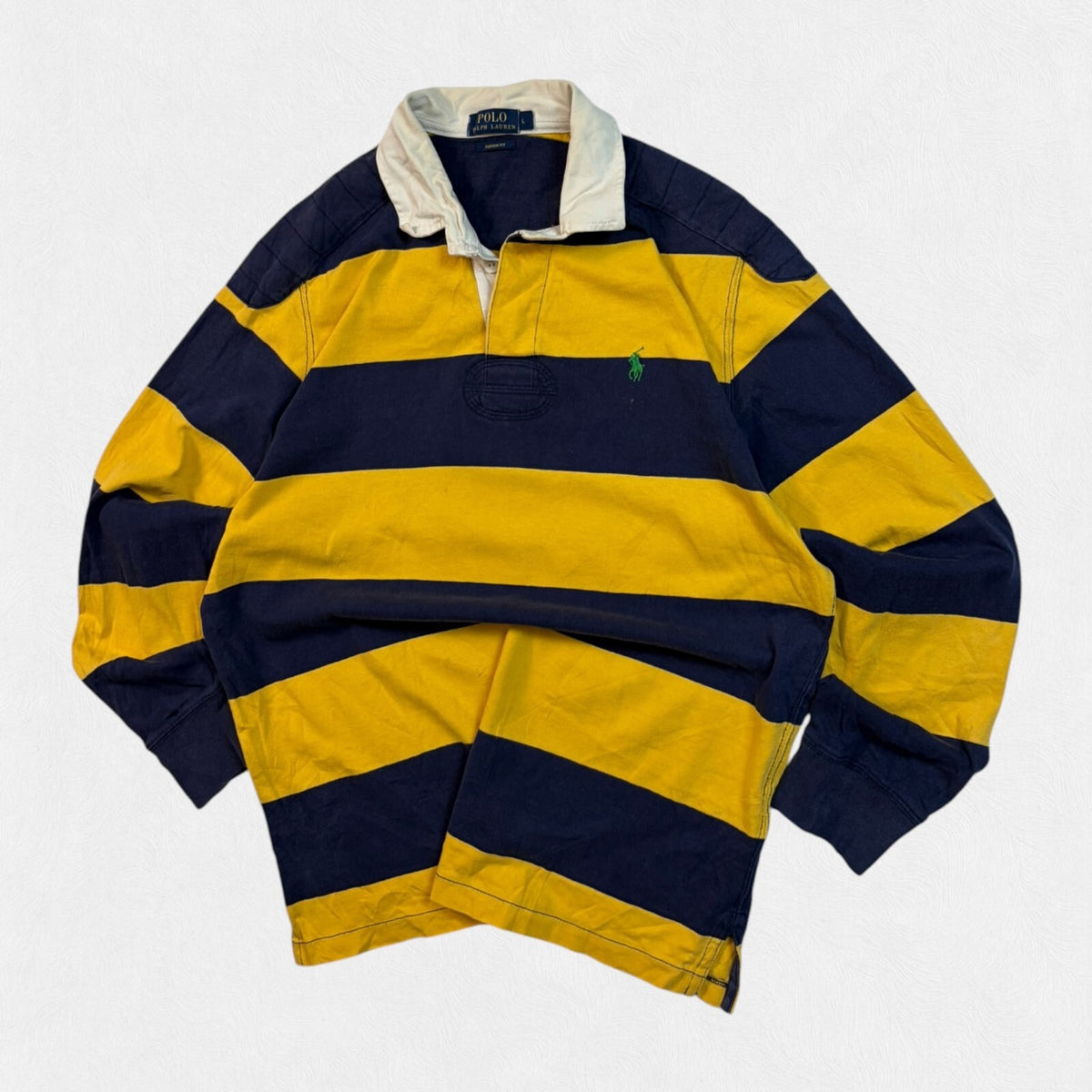 Ralph Lauren striped rugby polo shirt (L)