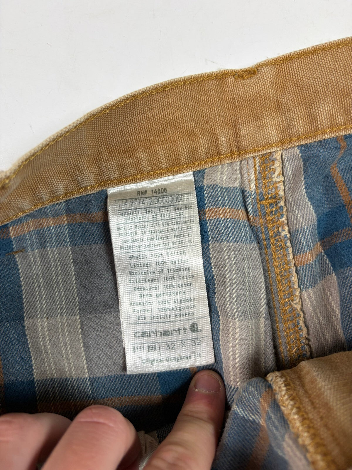 Carhartt blanket lined baggy carpenter pants (W32)