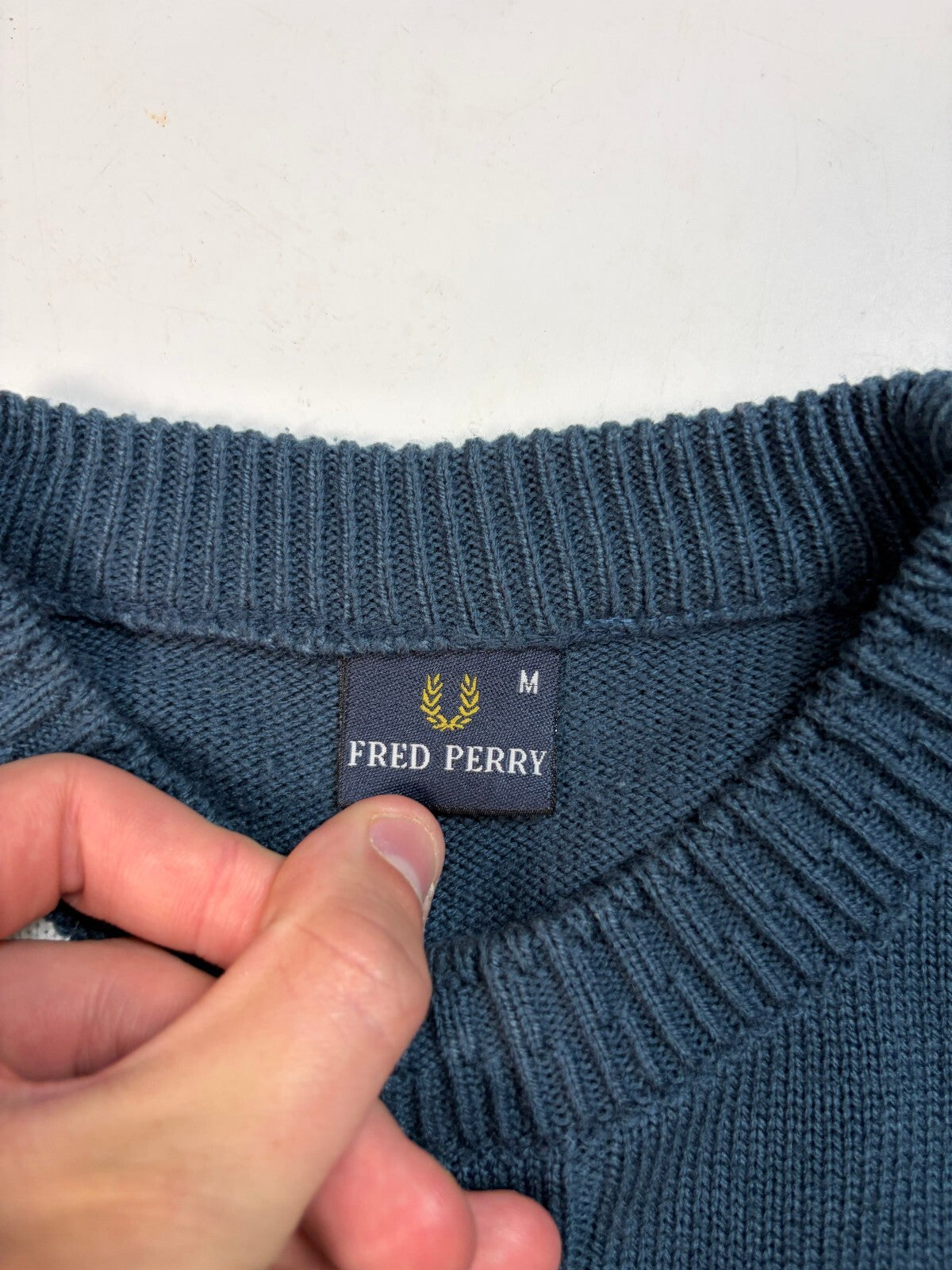 Vintage Fred Perry abstract knit sweater (M)