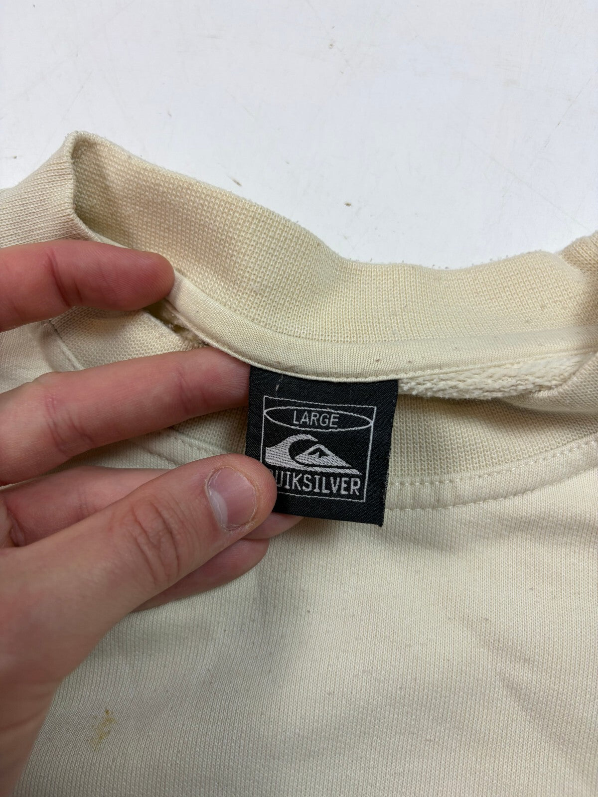 Vintage Y2K Quiksilver surfwear spell out sweatshirt (L)