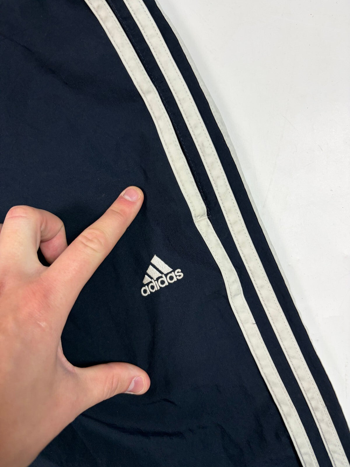 Vintage adidas side stripe baggy track pants (XXL)