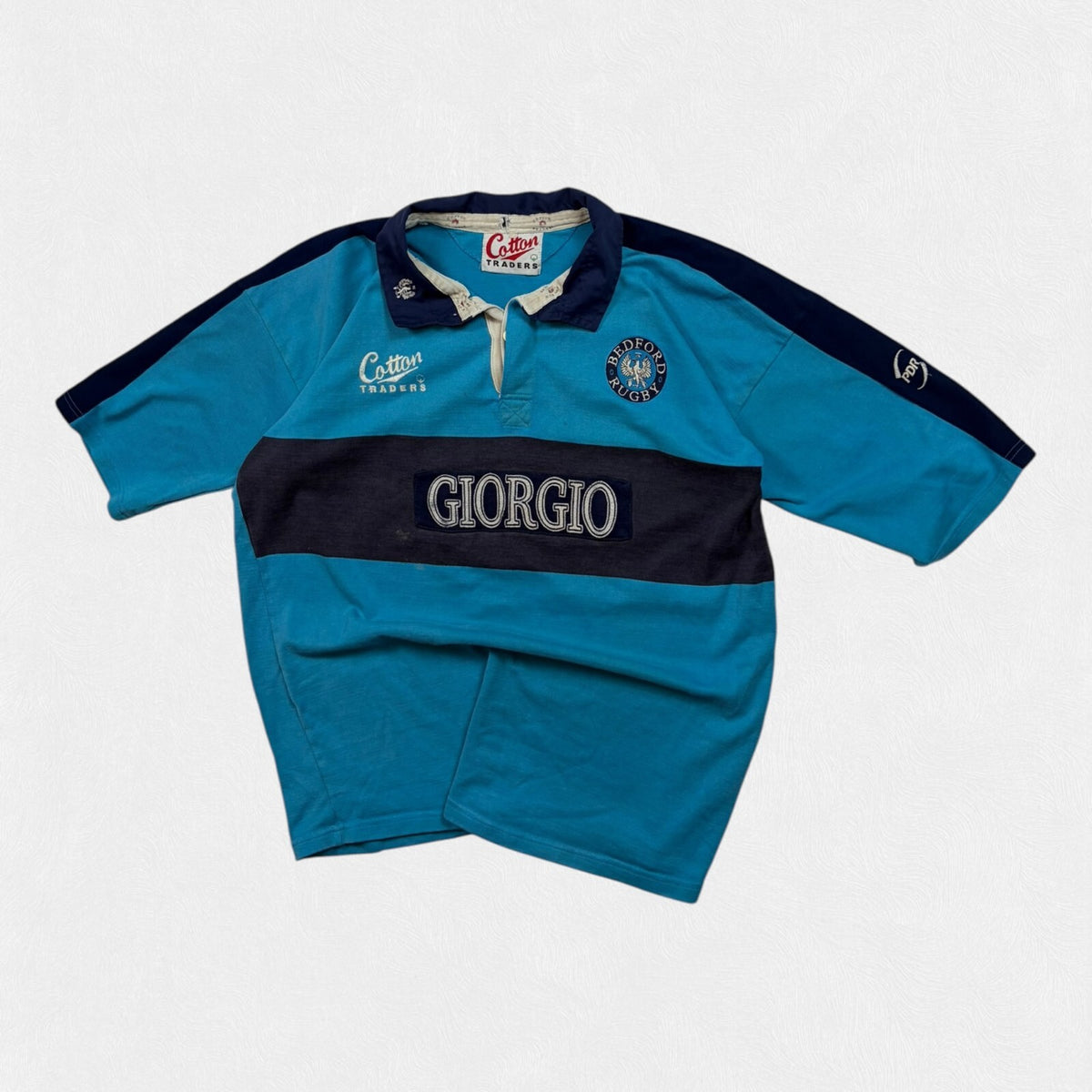 Vintage Bedford Blues 1998/99 Match worn Cotton Traders rugby shirt (XL)