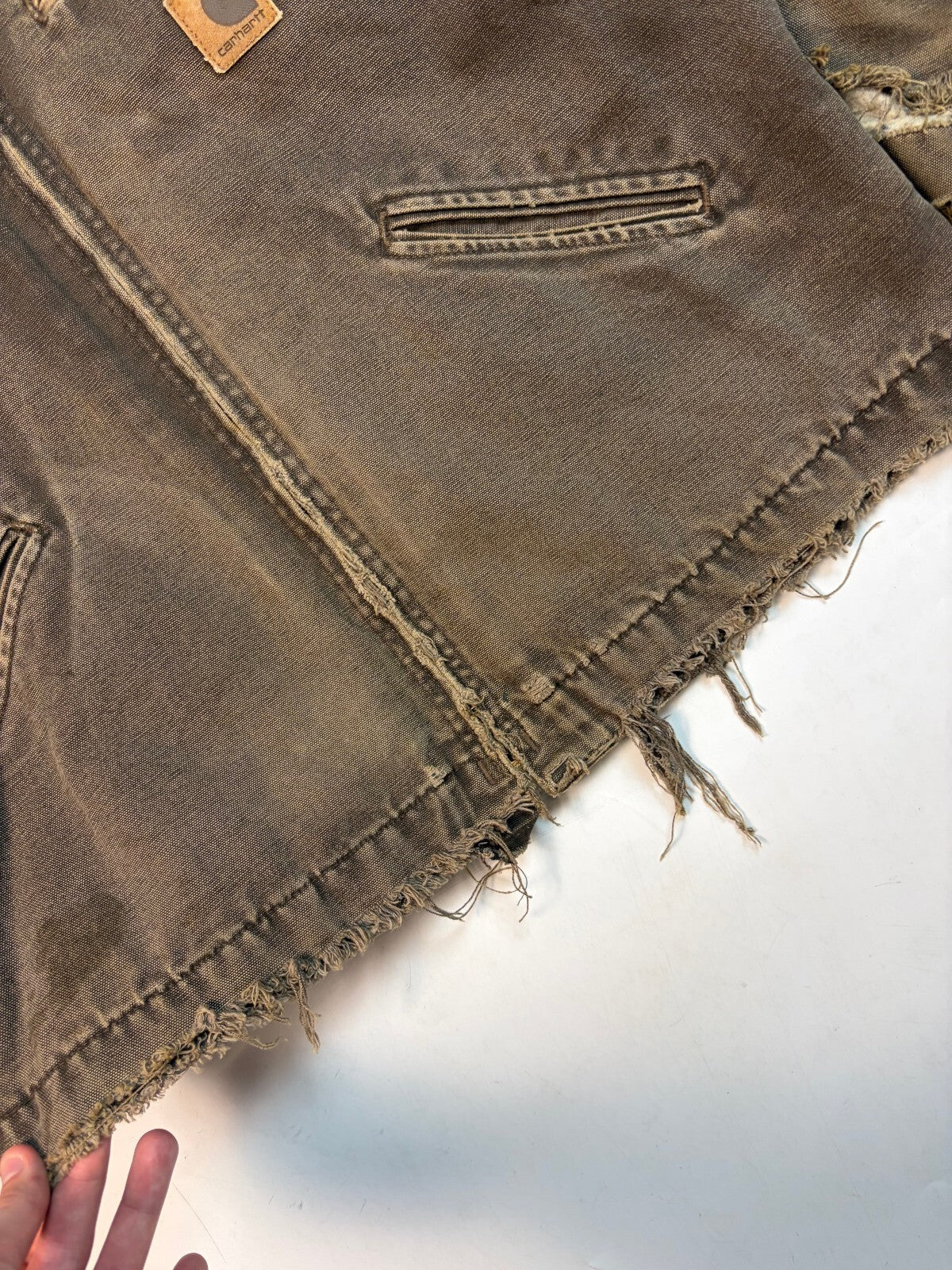 Vintage Carhartt distressed detroit jacket (XL)