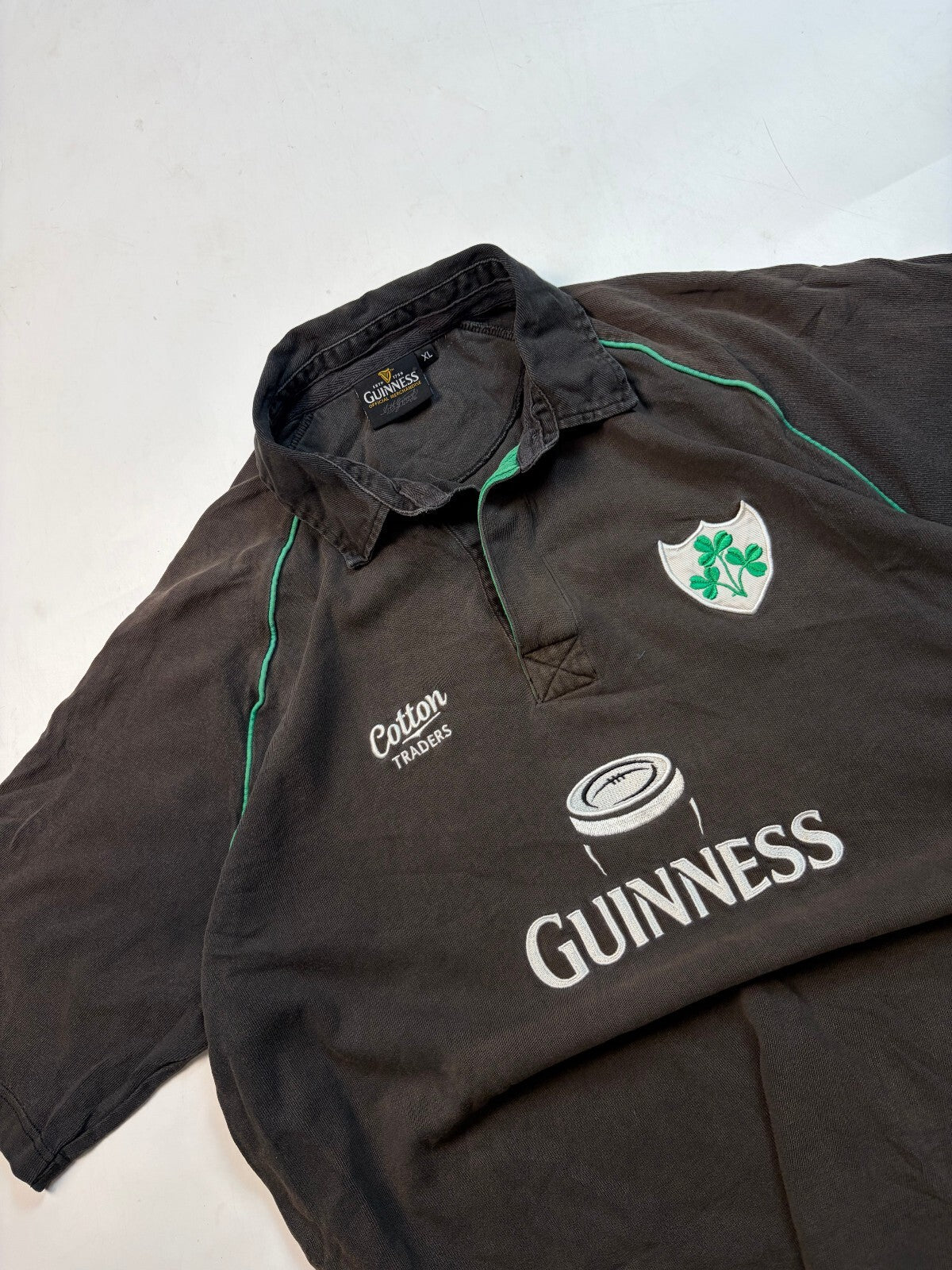 Vintage Ireland Guinness Cotton Traders rugby shirt (L)