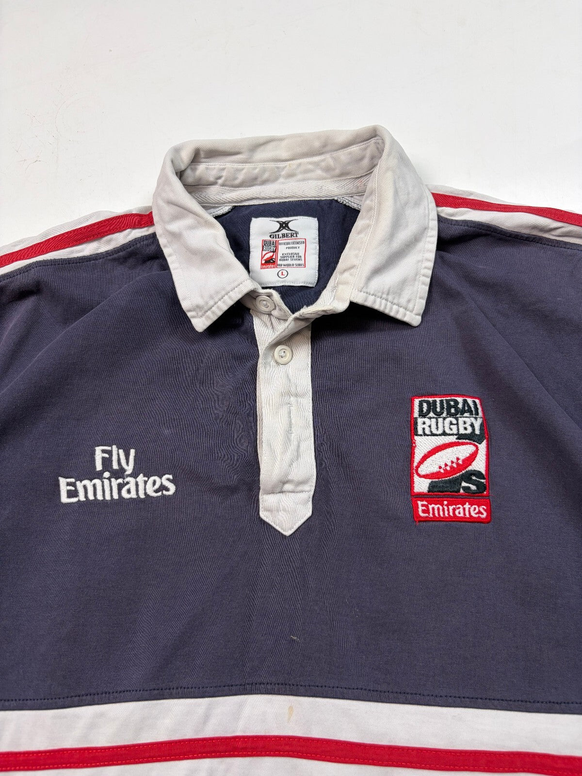 Vintage Dubai Sevens Gilbert rugby shirt (L)
