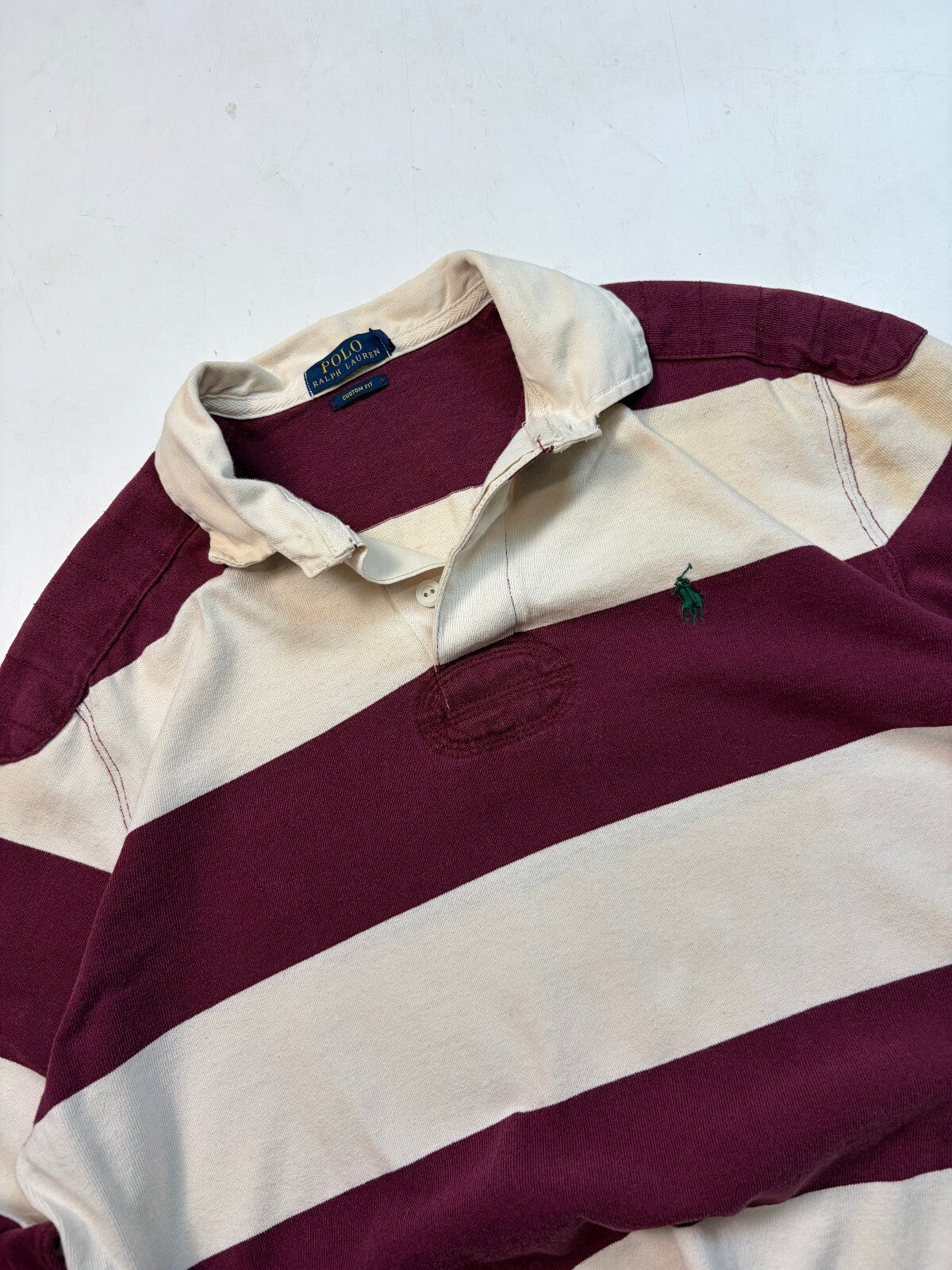 Ralph Lauren striped rugby polo shirt (L)