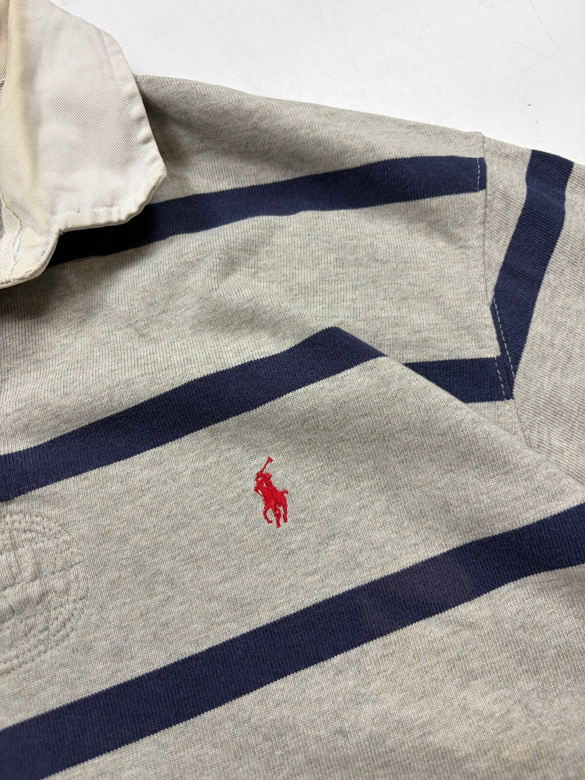 Vintage Ralph Lauren striped rugby polo shirt (XL)