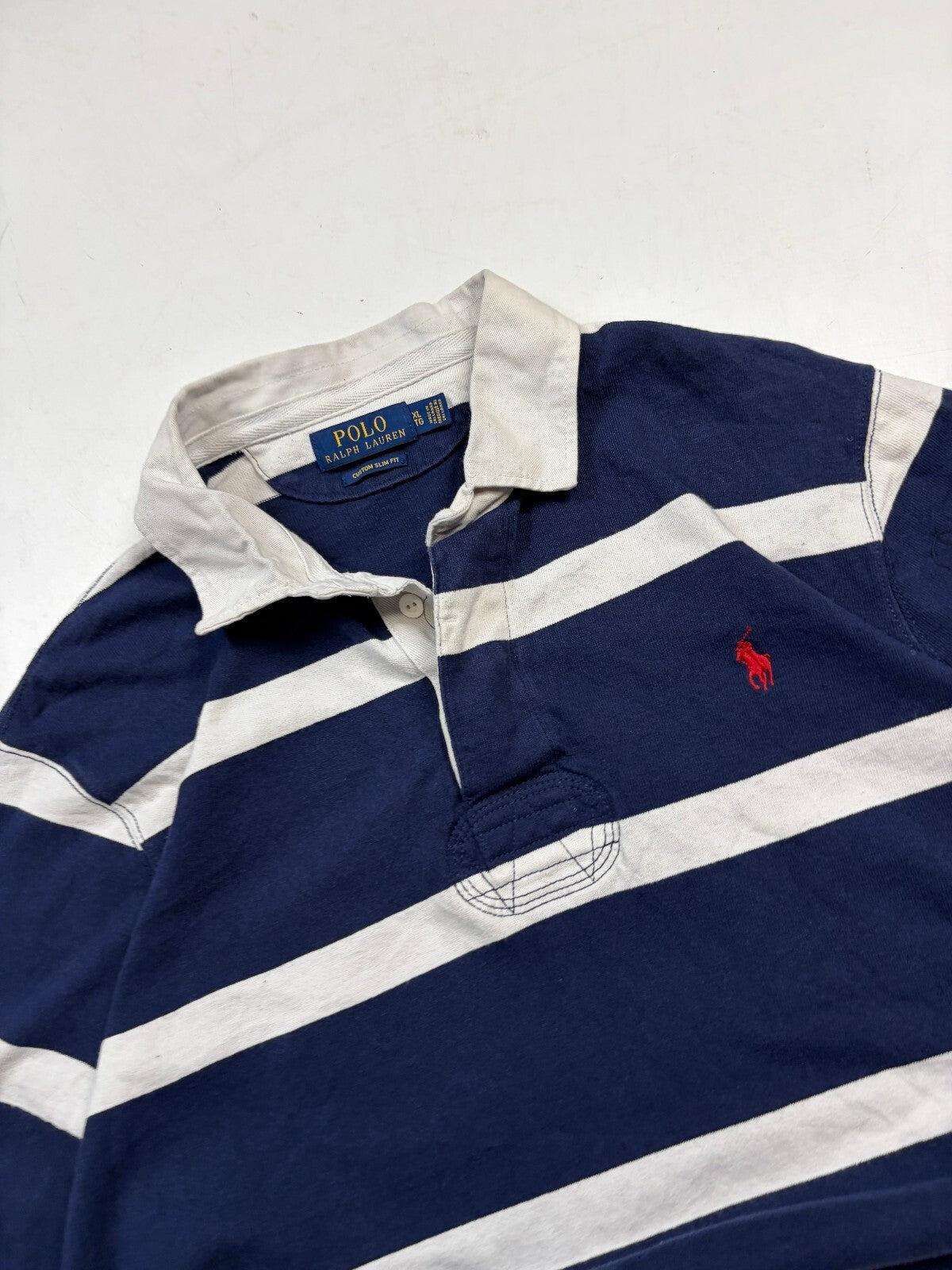 Ralph Lauren striped rugby polo shirt (XL)