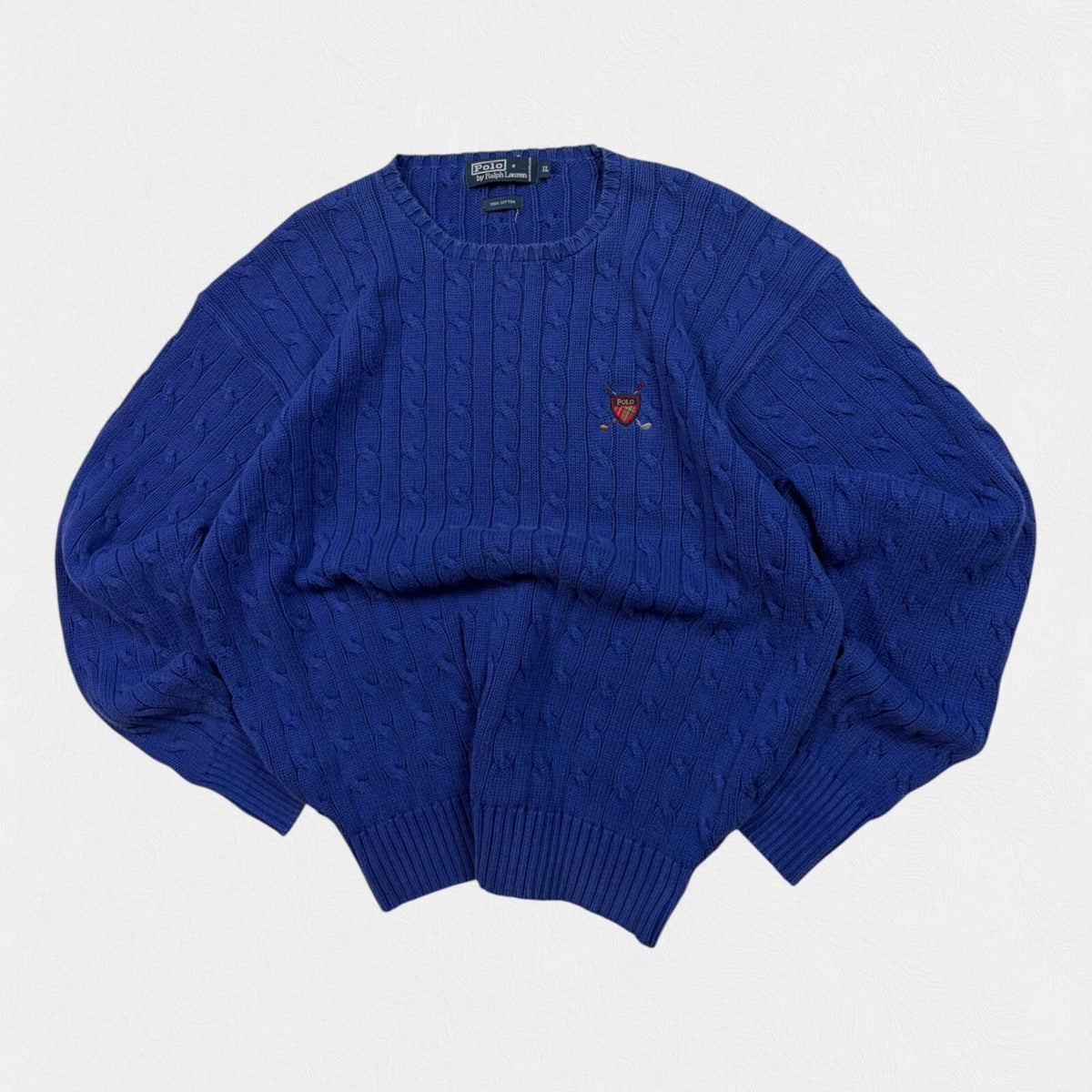 Vintage 90s Polo Ralph Lauren golf cable knit sweater (XL)