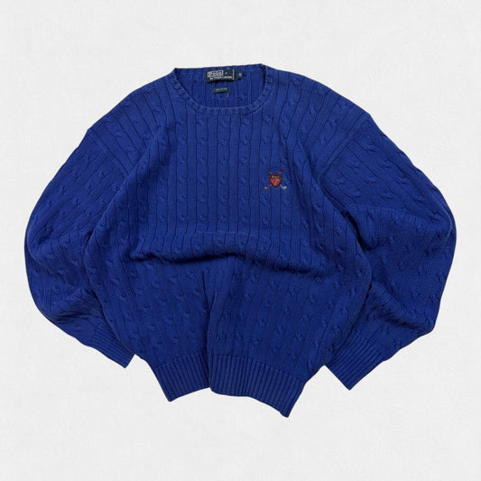 Vintage 90s Polo Ralph Lauren golf cable knit sweater (XL)