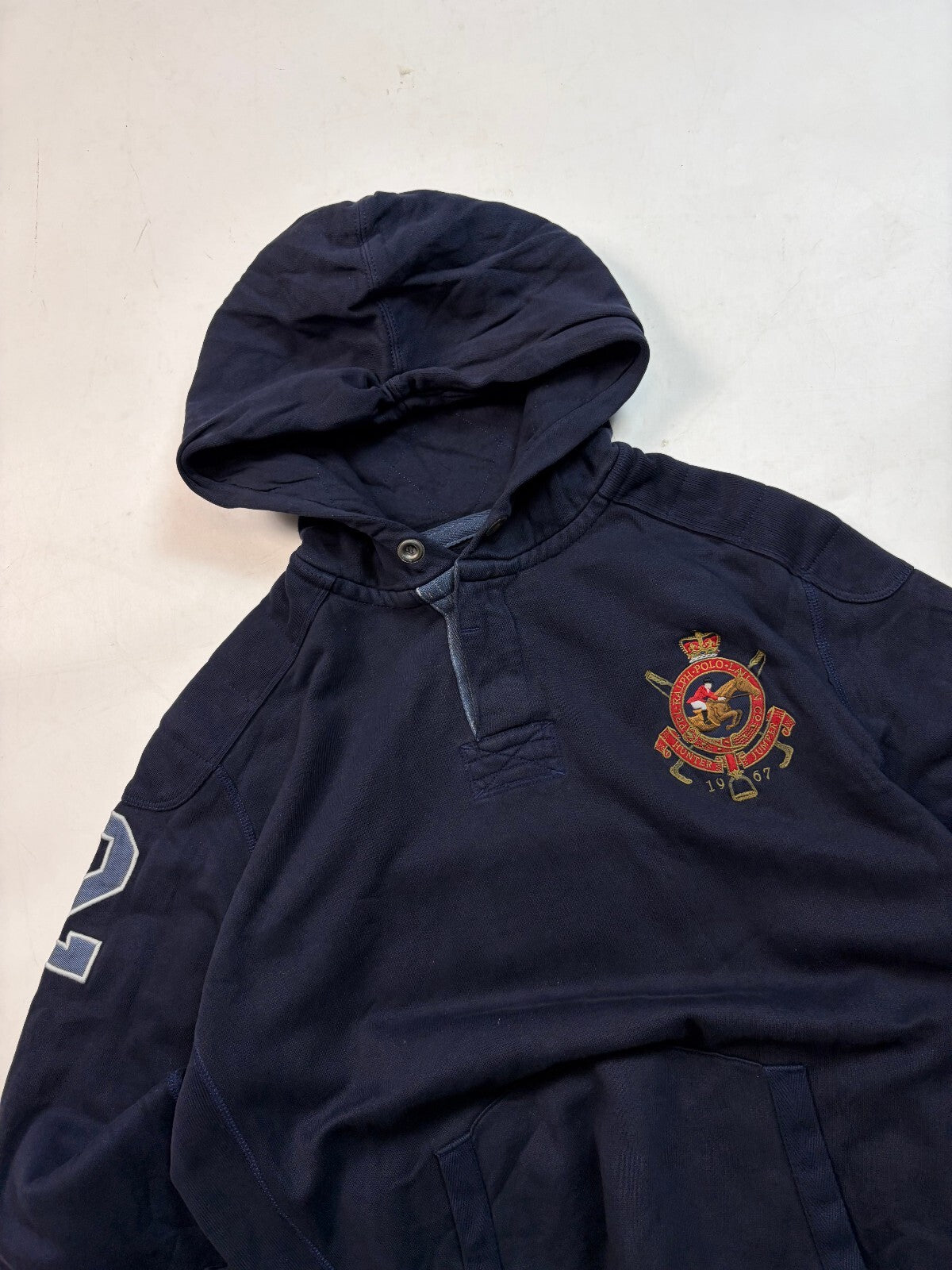 Vintage Ralph Lauren crest emblem hoodie (M)