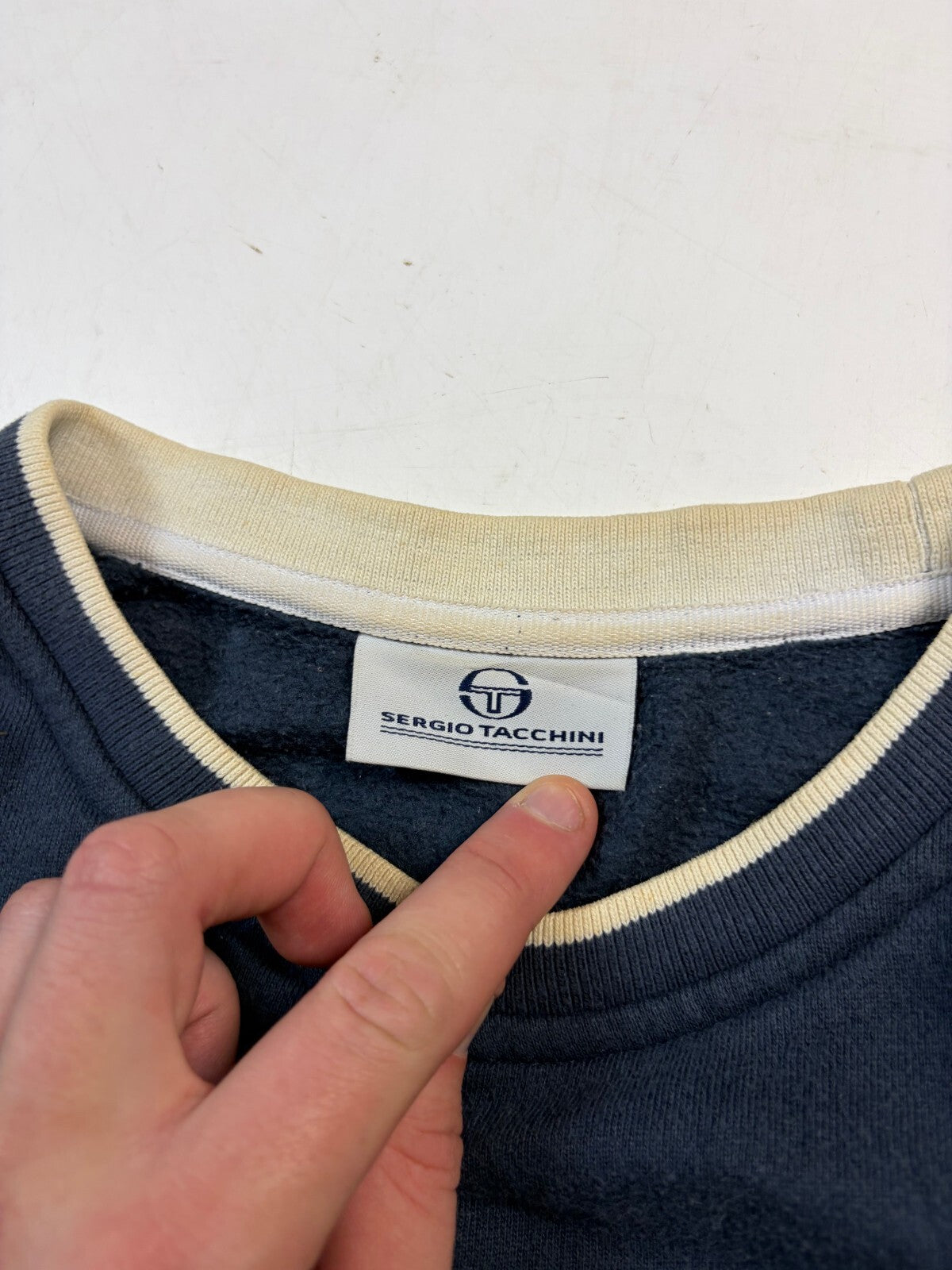 Vintage Sergio Tacchini spell out sweatshirt (L)