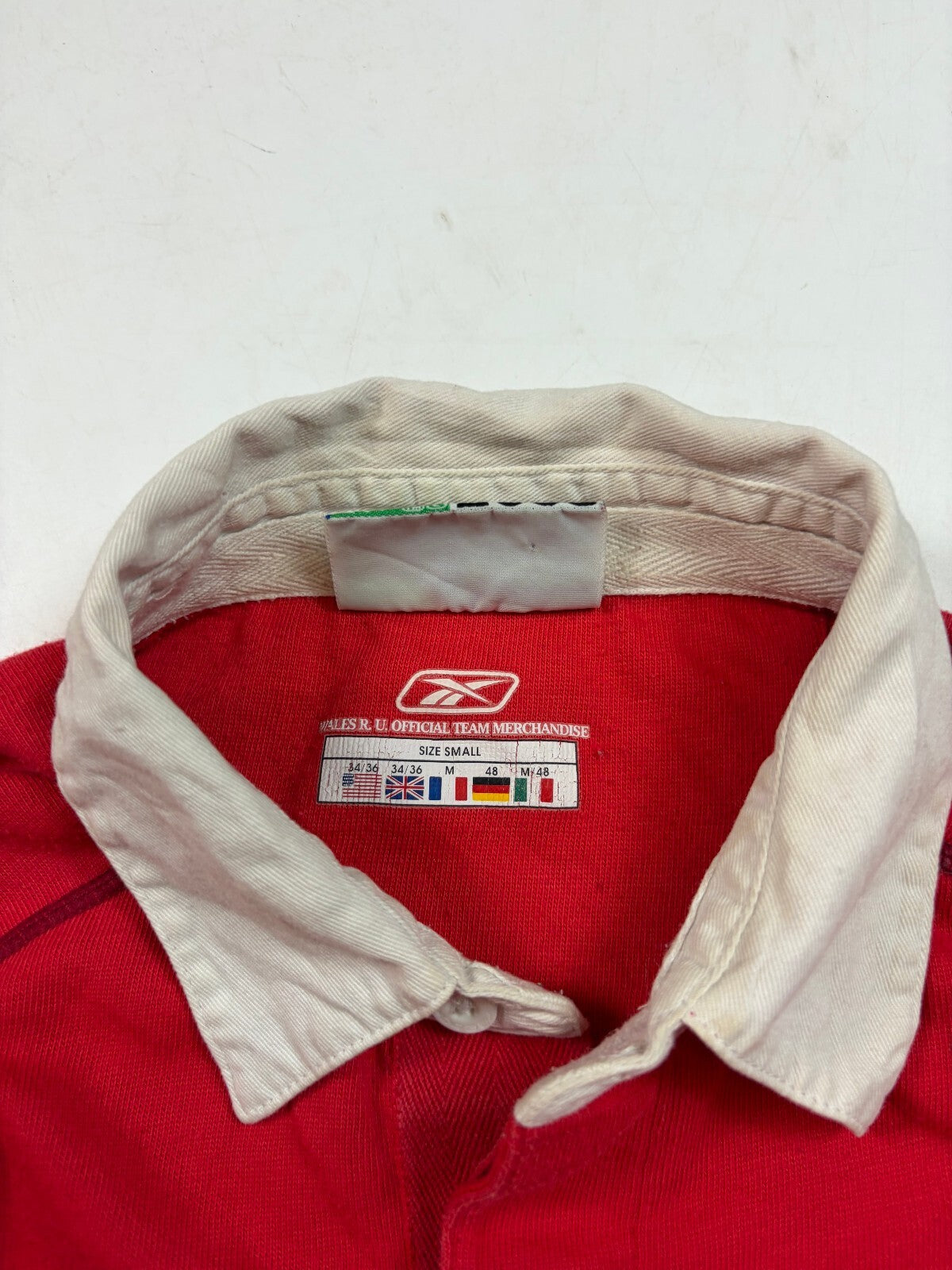 Vintage Wales 2003 world cup Reebok rugby shirt (S)
