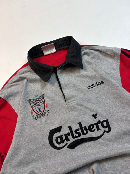 Vintage Liverpool 1993-95 Adidas football polo shirt (M)