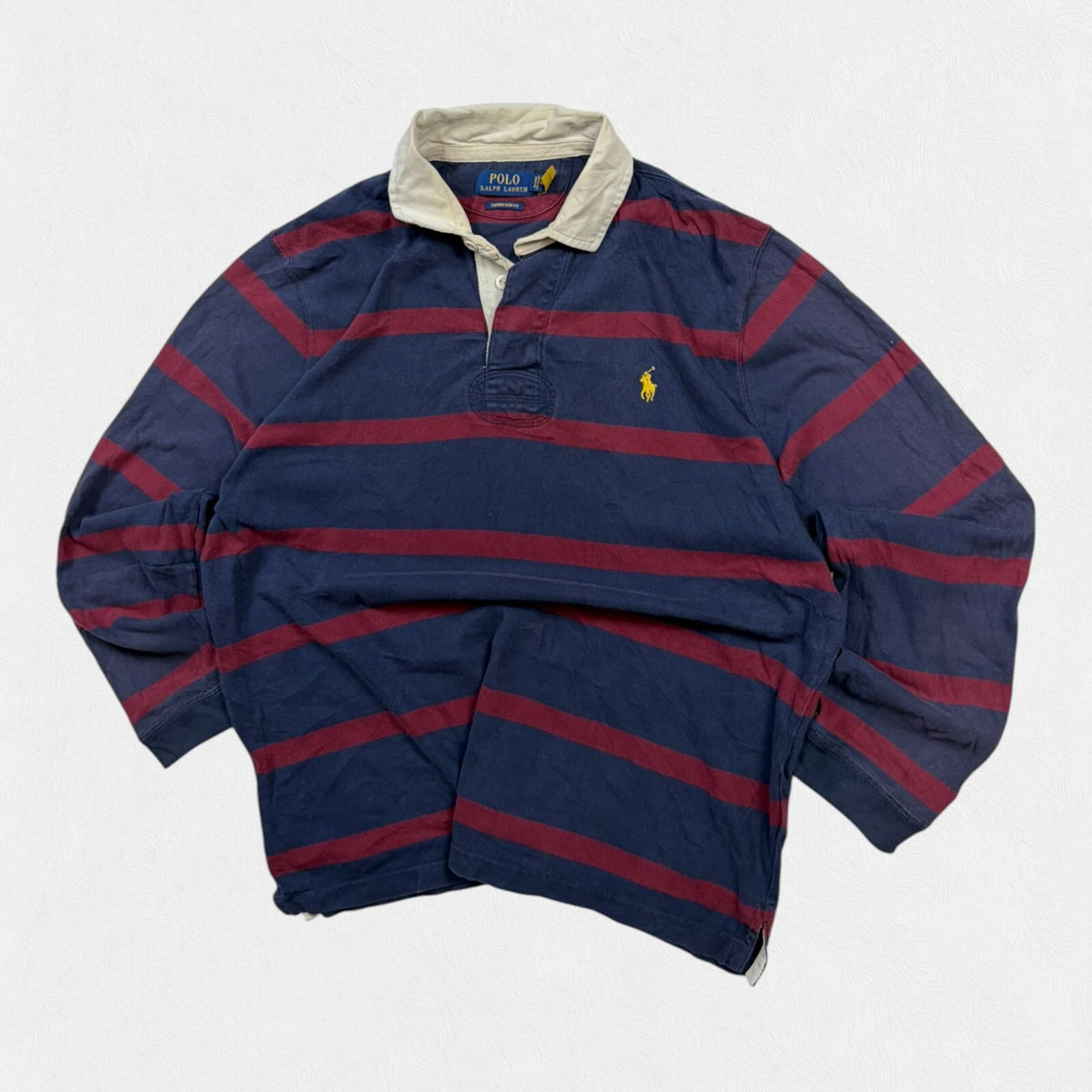 Vintage Y2K Ralph Lauren striped rugby polo shirt (L)