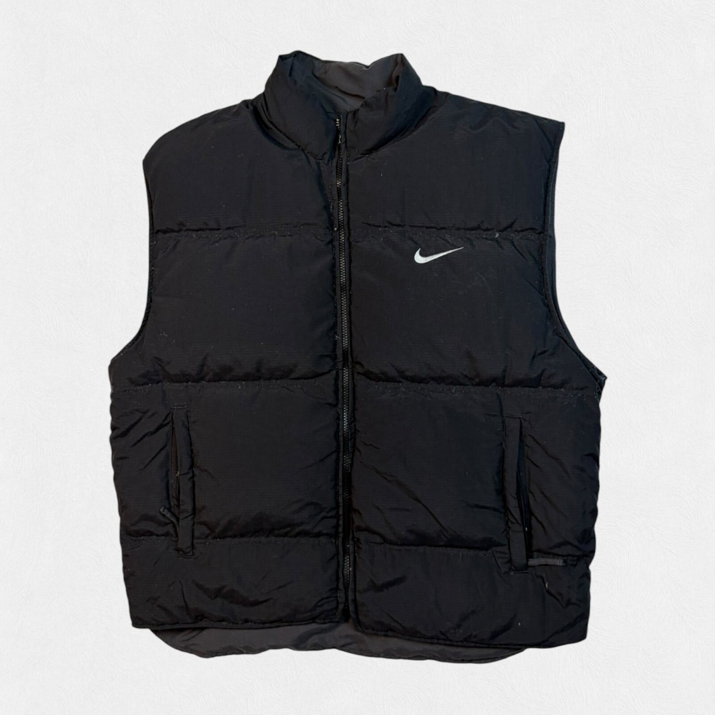 Vintage 90s Nike reversible gilet puffer jacket (L)