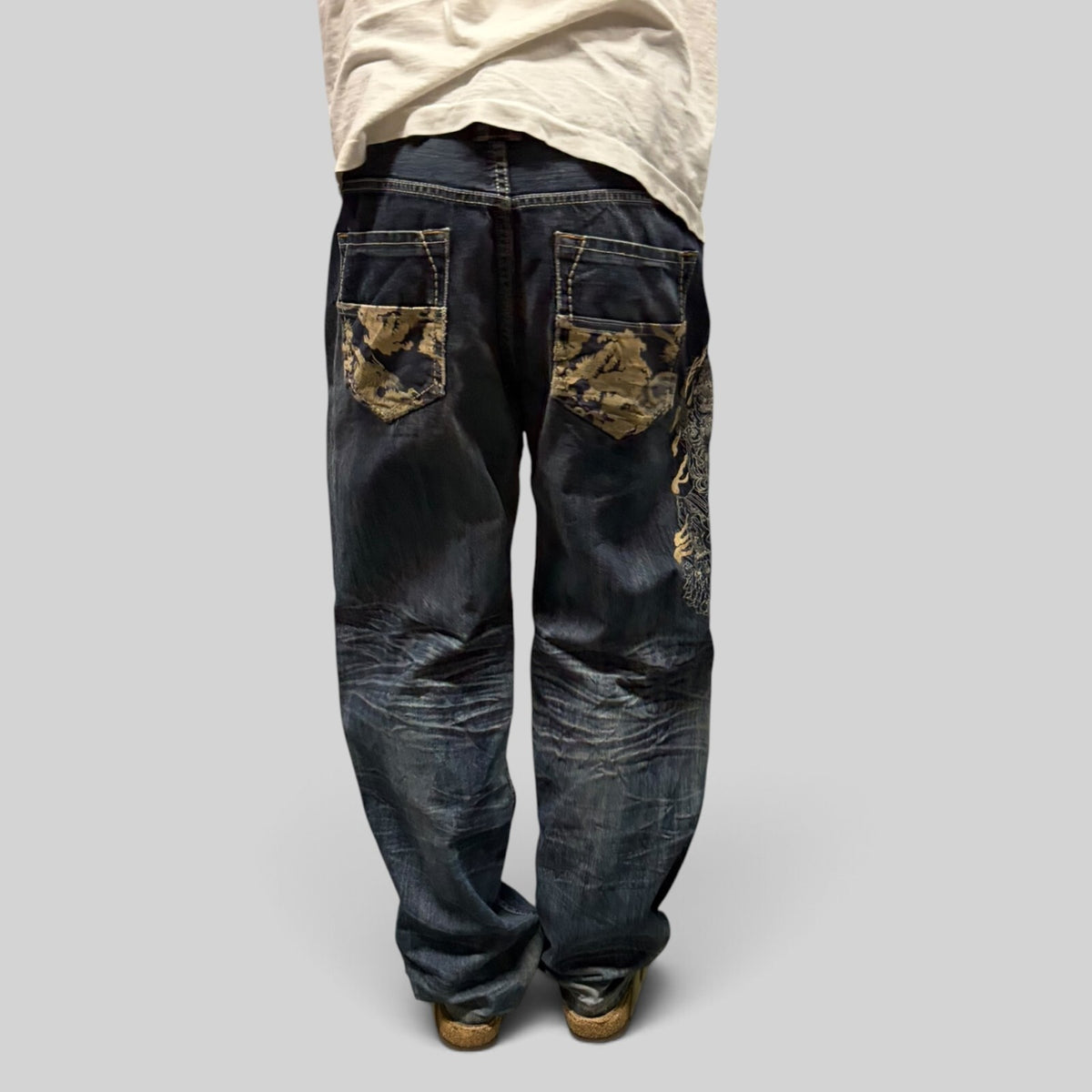 Vintage Y2K Big Train Japanese baggy hip hop jeans (W38)
