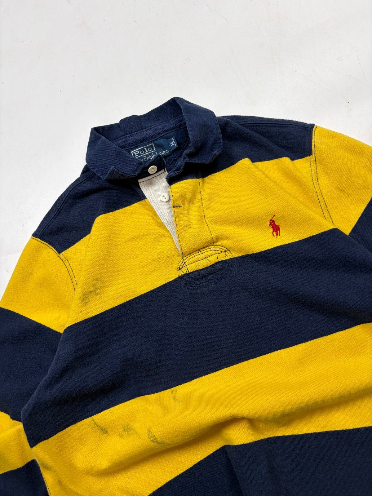 Vintage Ralph Lauren striped rugby polo shirt (M)
