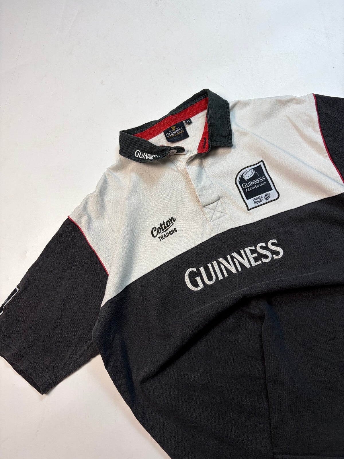 Vintage Guinness premiership Cotton Traders rugby polo shirt (XL)