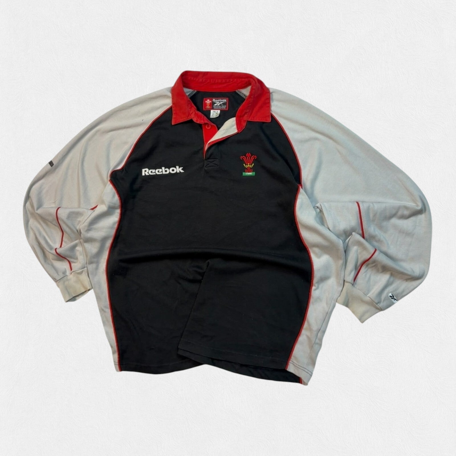 Vintage Wales 2000-02 Reebok training rugby shirt (XL)