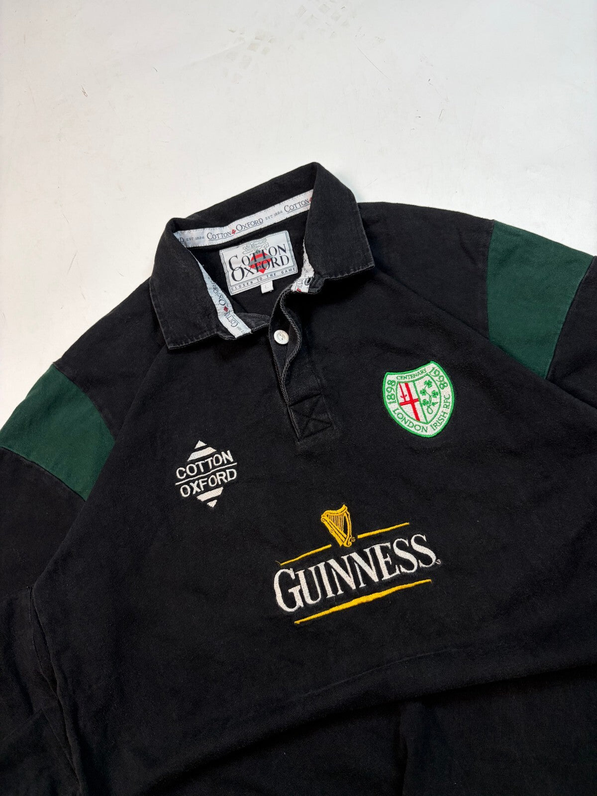Vintage London Irish 1998/99 Cotton Oxford away rugby shirt (L)