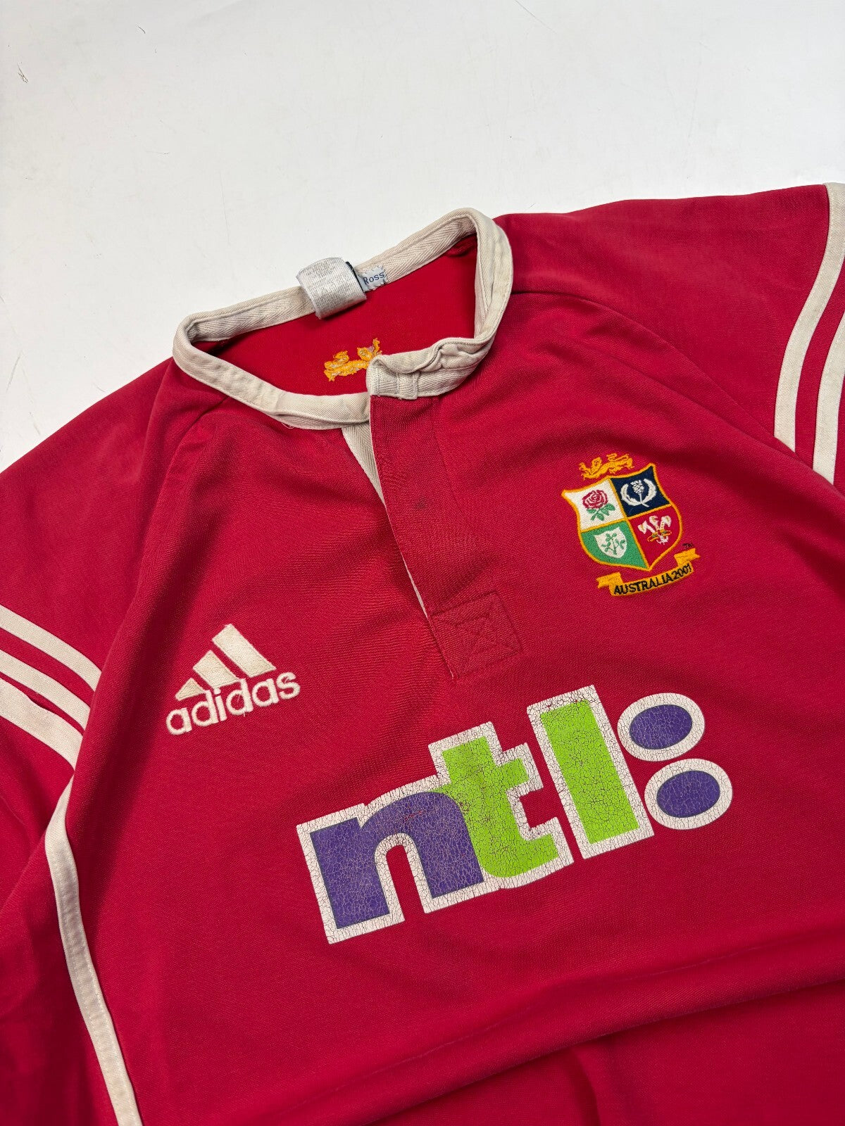 Vintage British & Irish Lions 2001 tour Adidas rugby shirt (XL)