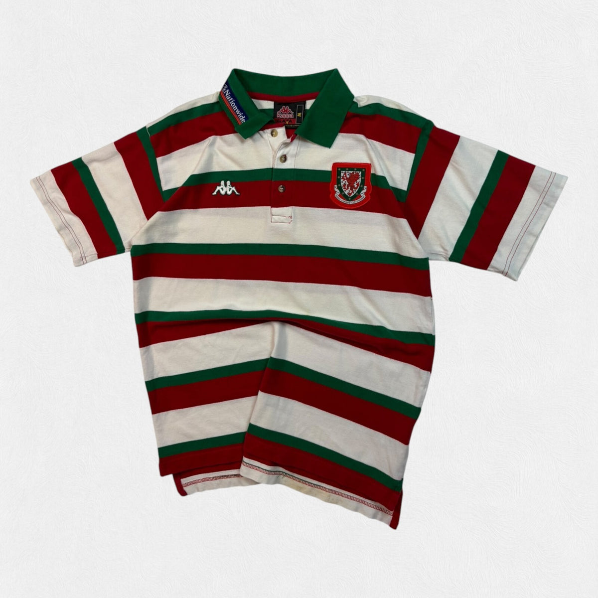 Vintage 90s Wales Kappa football polo shirt (M)