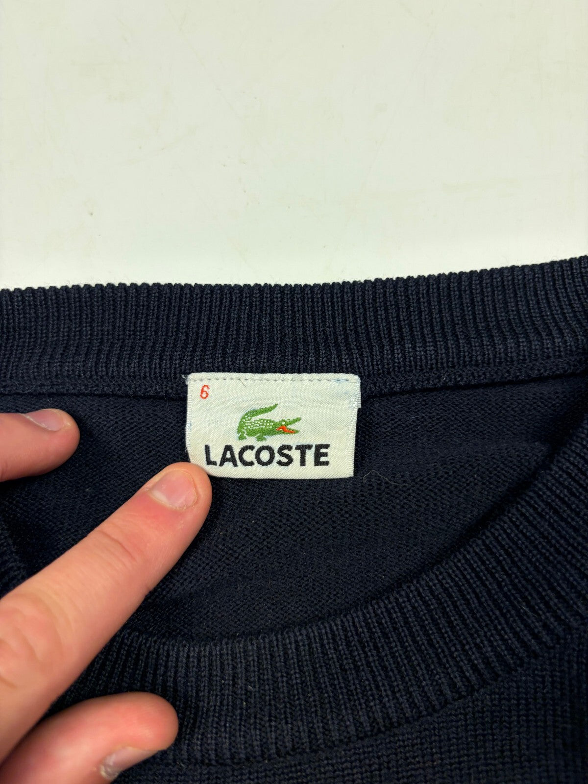 Vintage Y2K Lacoste knit sweater navy (XL)