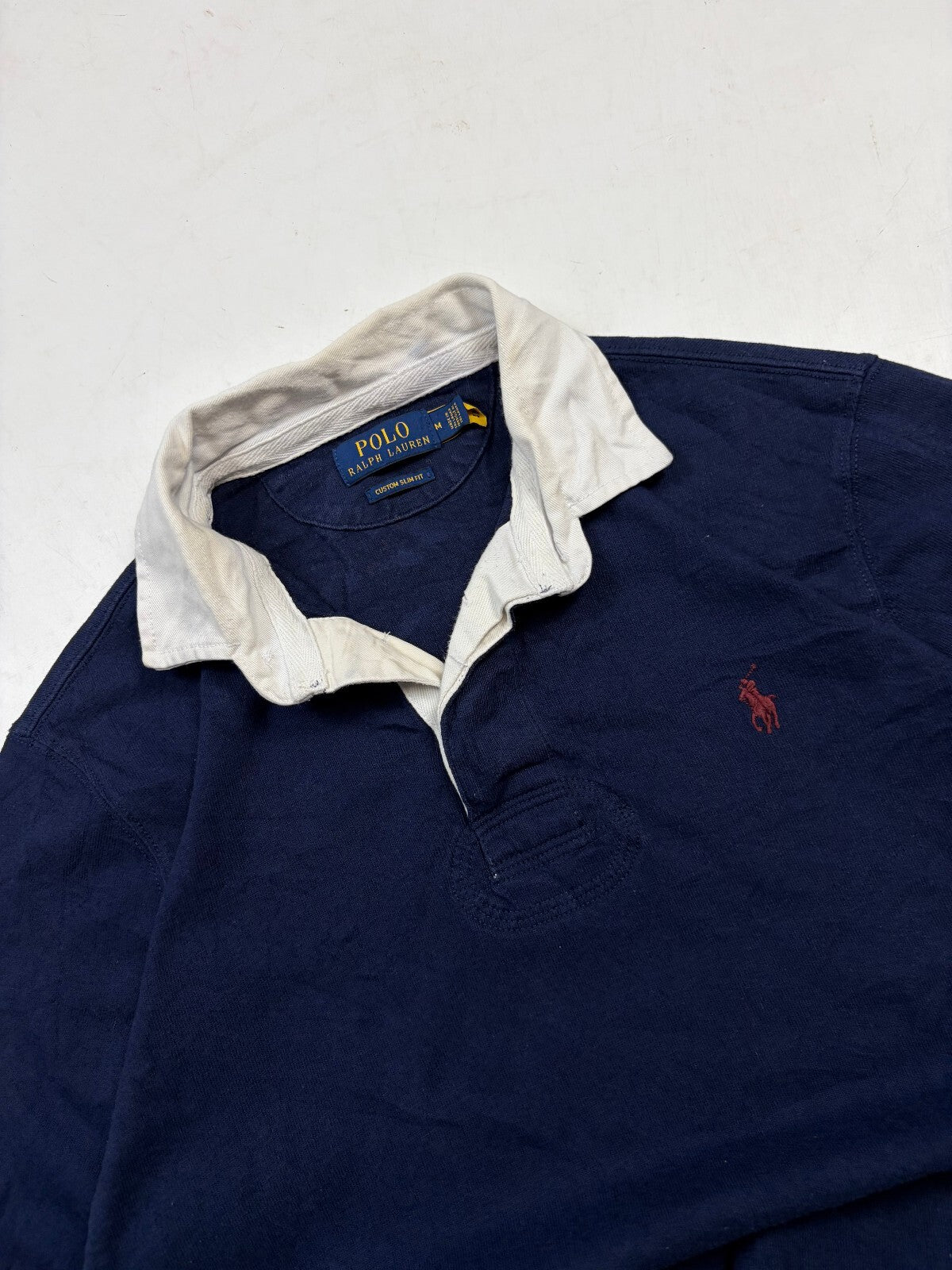 Ralph Lauren long sleeve rugby polo shirt (M)