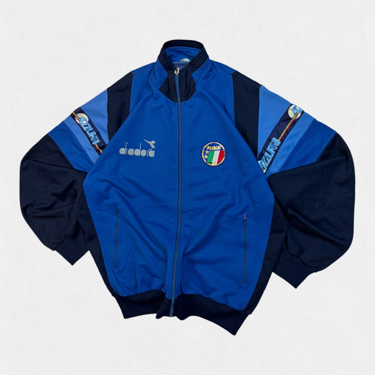 Vintage Italy 1990-92 Diadora football track jacket (L)