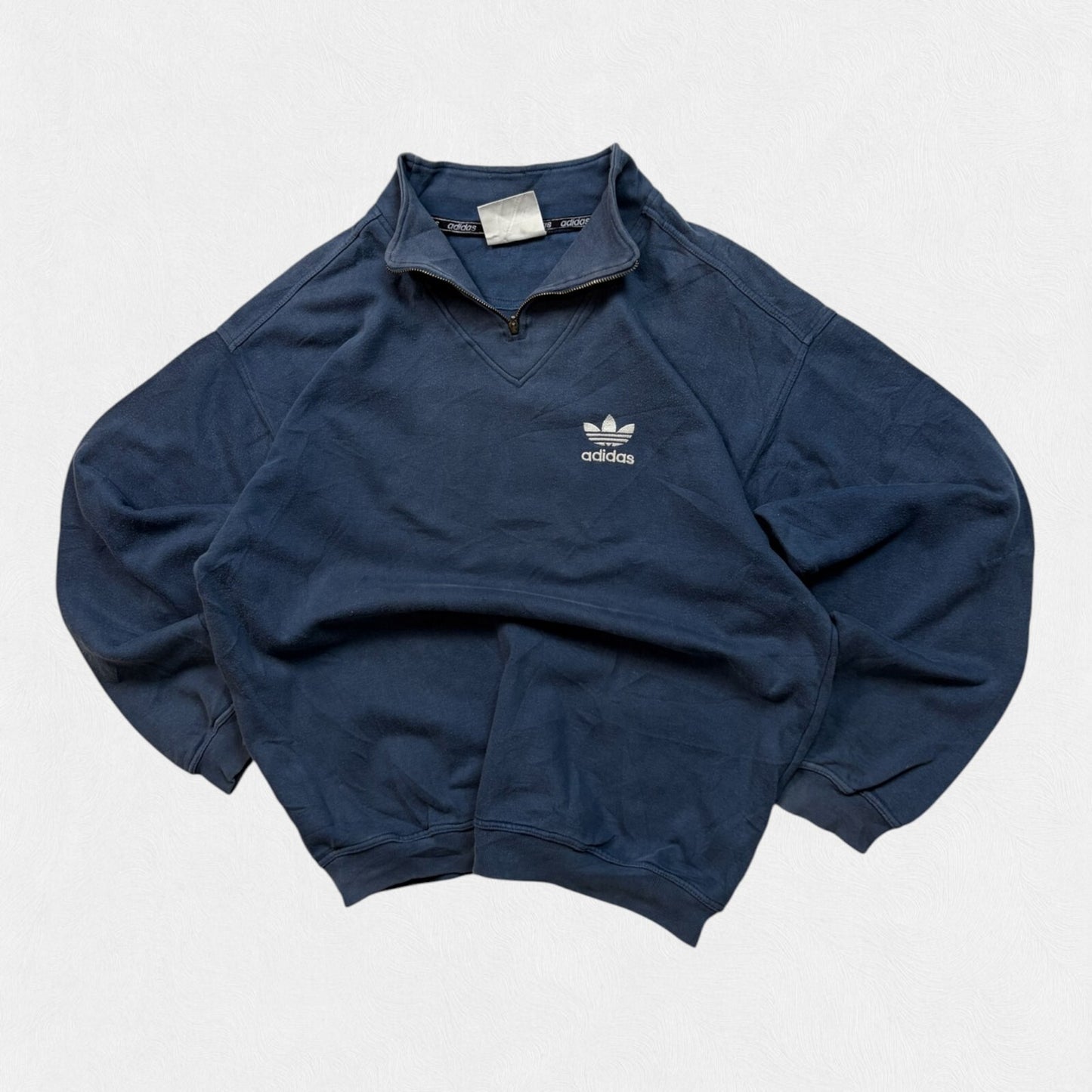 Vintage 90s Adidas originals quarter zip sweatshirt (M)