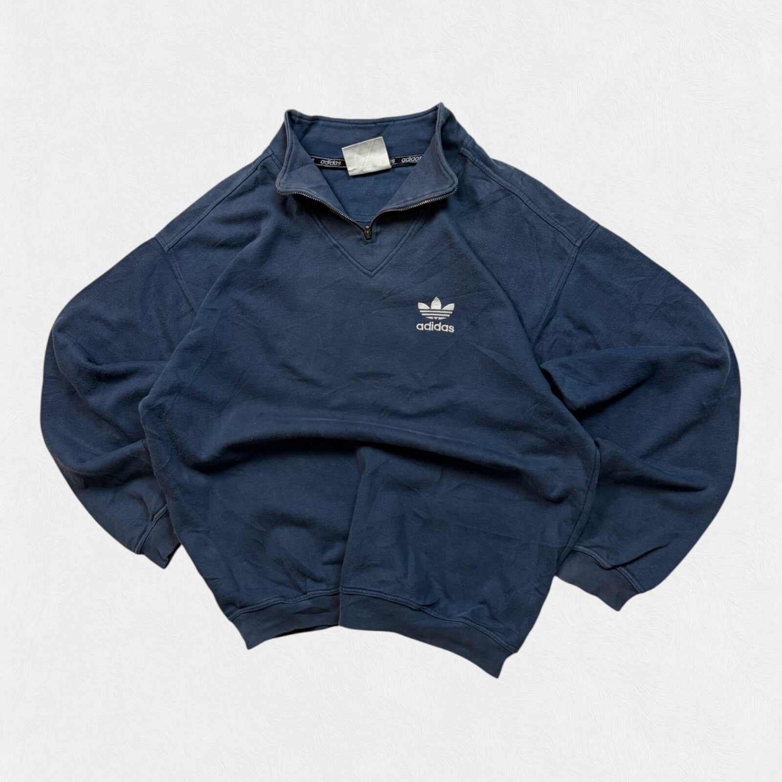 Vintage 90s Adidas originals quarter zip sweatshirt (M)