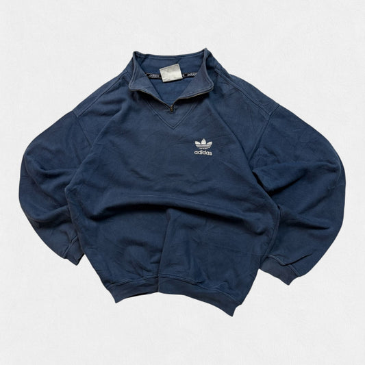 Vintage 90s Adidas originals quarter zip sweatshirt (M)