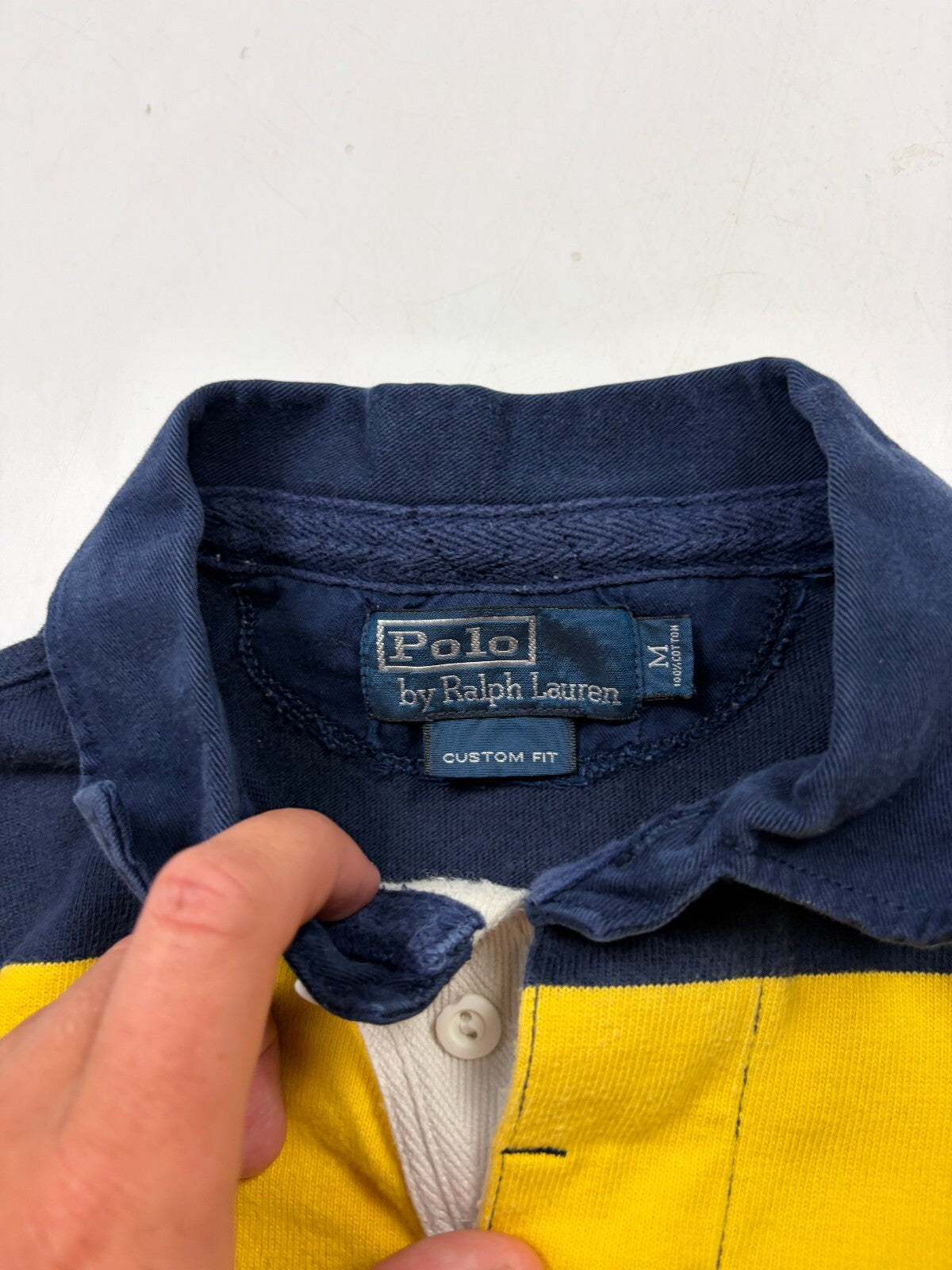 Vintage Ralph Lauren striped rugby polo shirt (M)
