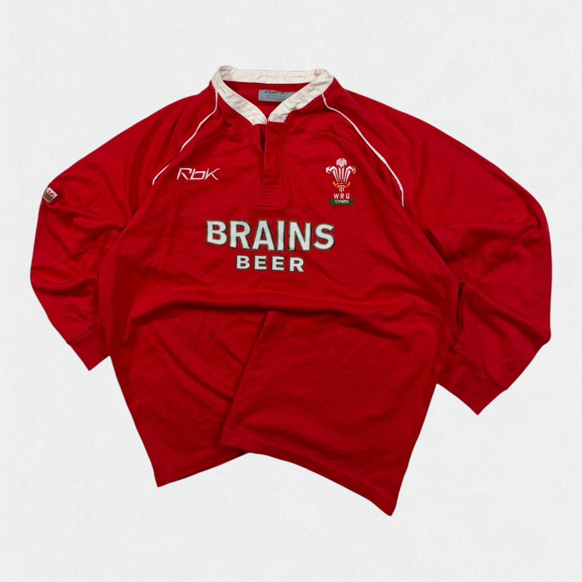 Vintage Wales 2005/06 Reebok rugby union shirt (L)