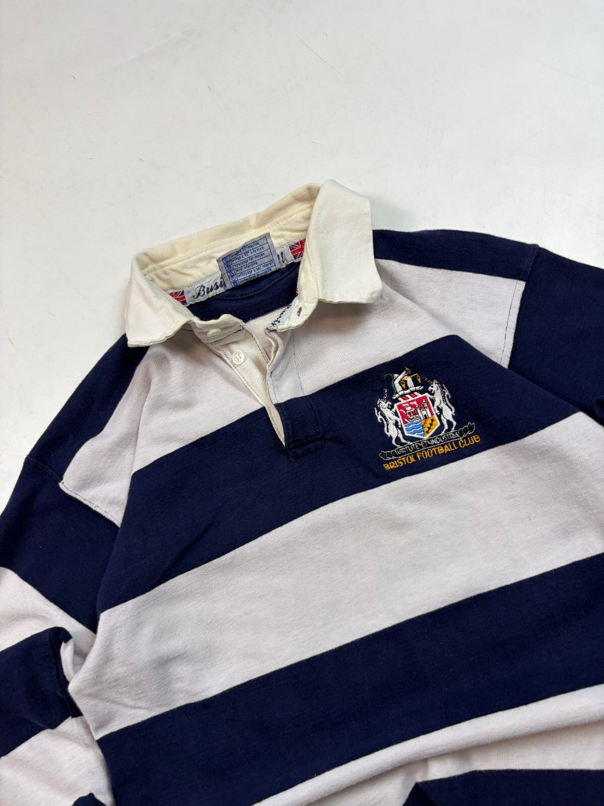 Vintage 80s Bristol home rugby union shirt (L)